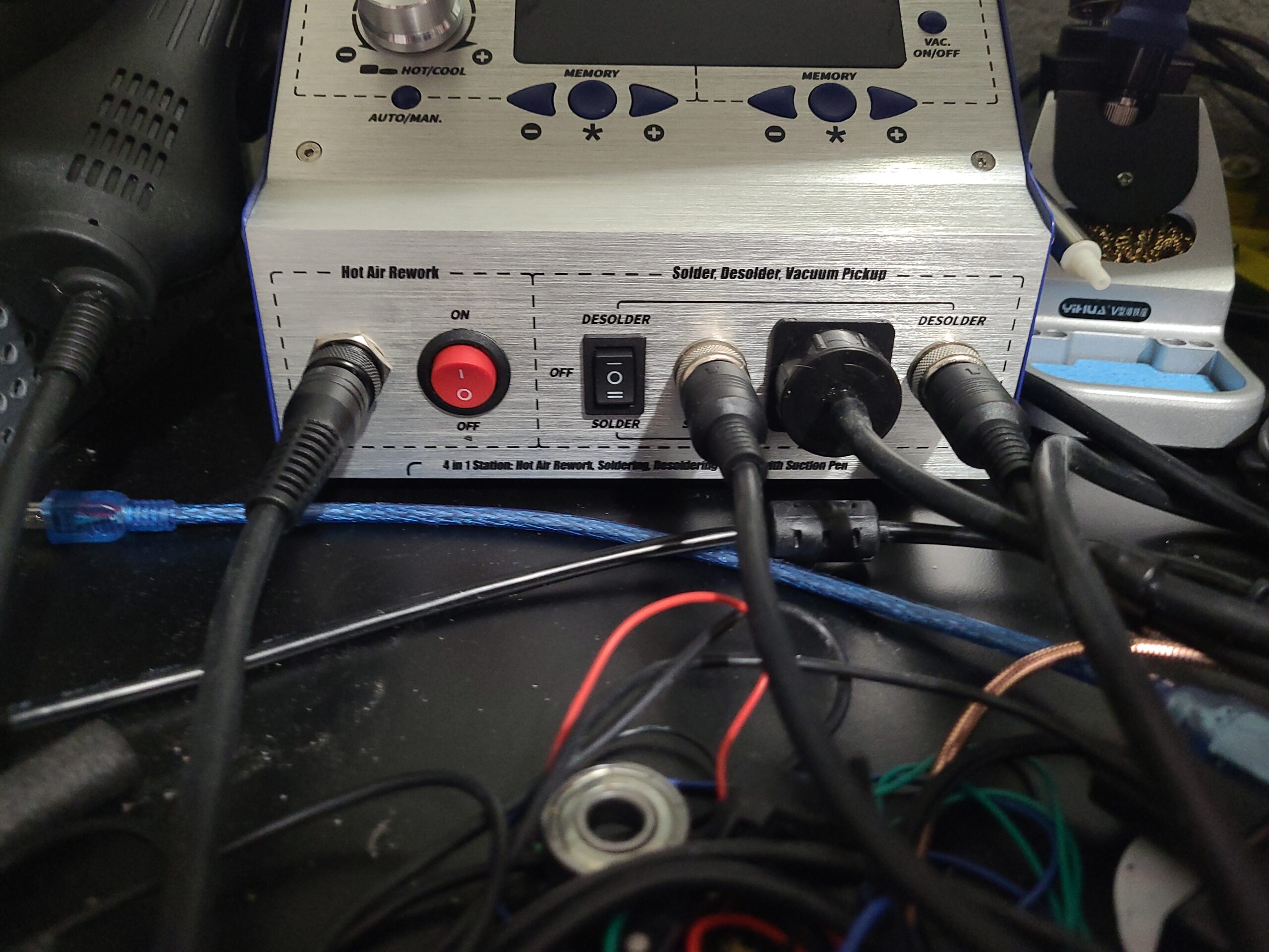 YIHUA 948-II 4 in 1 Hot Air Rework Soldering Iron and Desoldering Suction Tin Gun Station with Suction Pick Up Pen, °F/°C customer photo 2