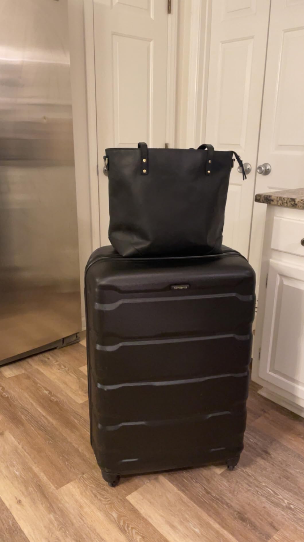 S-ZONE Vintage Genuine Leather Shoulder Bag Work Totes for Women Purse Handbag with Back Zipper Pocket Large customer photo 2