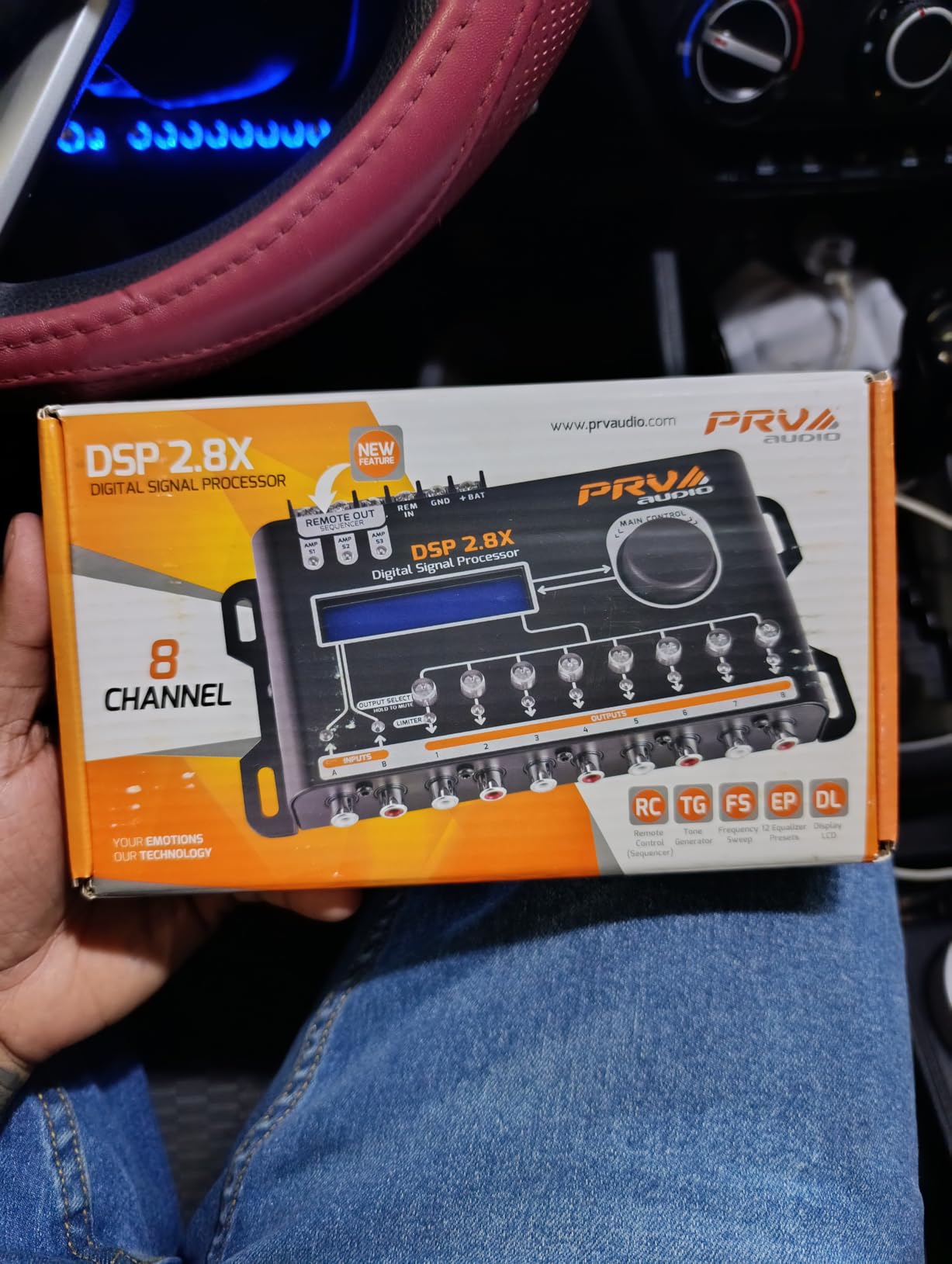 PRV AUDIO Car Audio DSP 2.8X Digital Crossover and Equalizer 8 Channel Full Digital Signal Audio Processor DSP with Sequencer Remote Relay customer photo 2