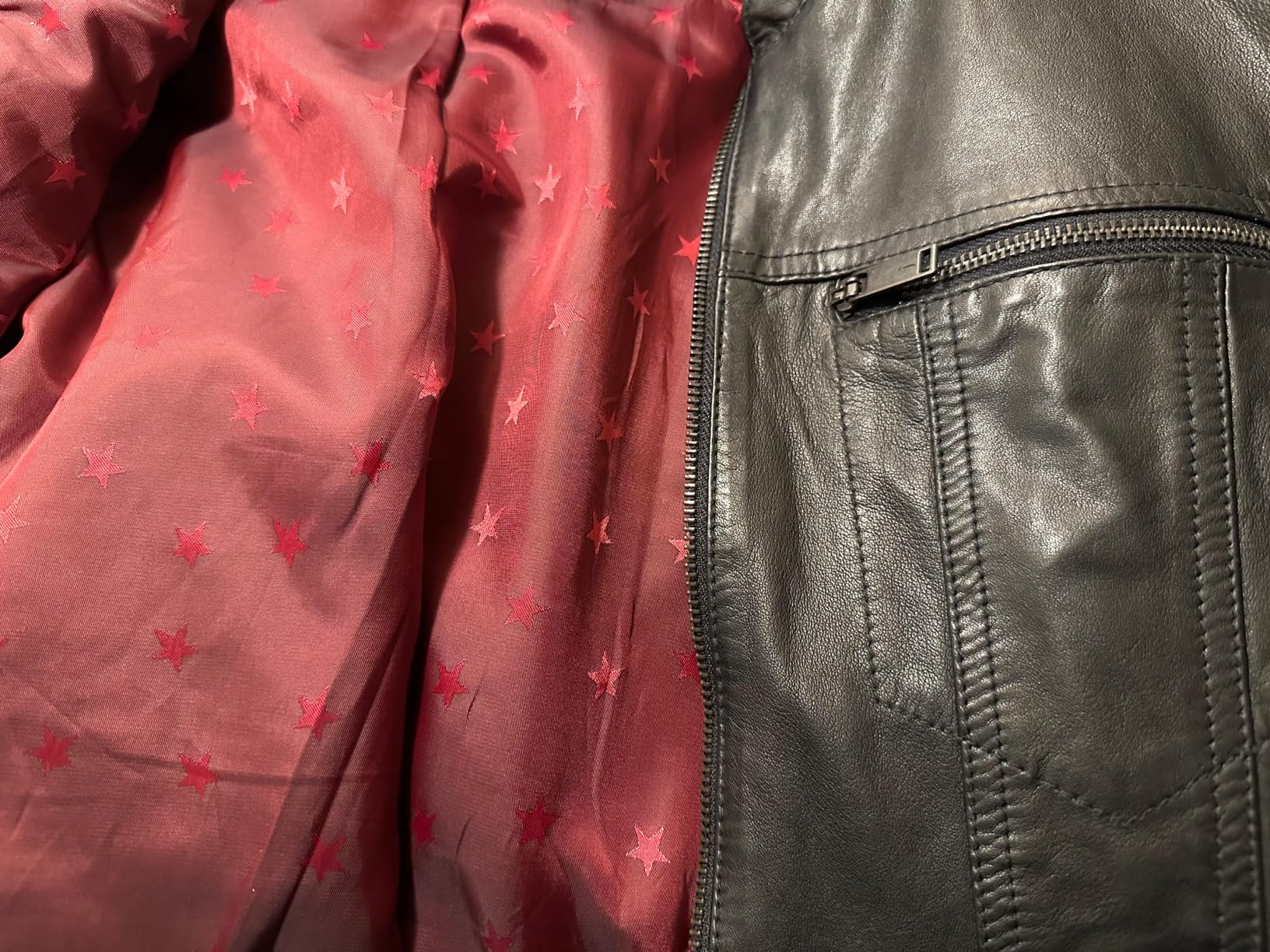 John Varvatos Men's Brando Leather Jacket customer photo 1