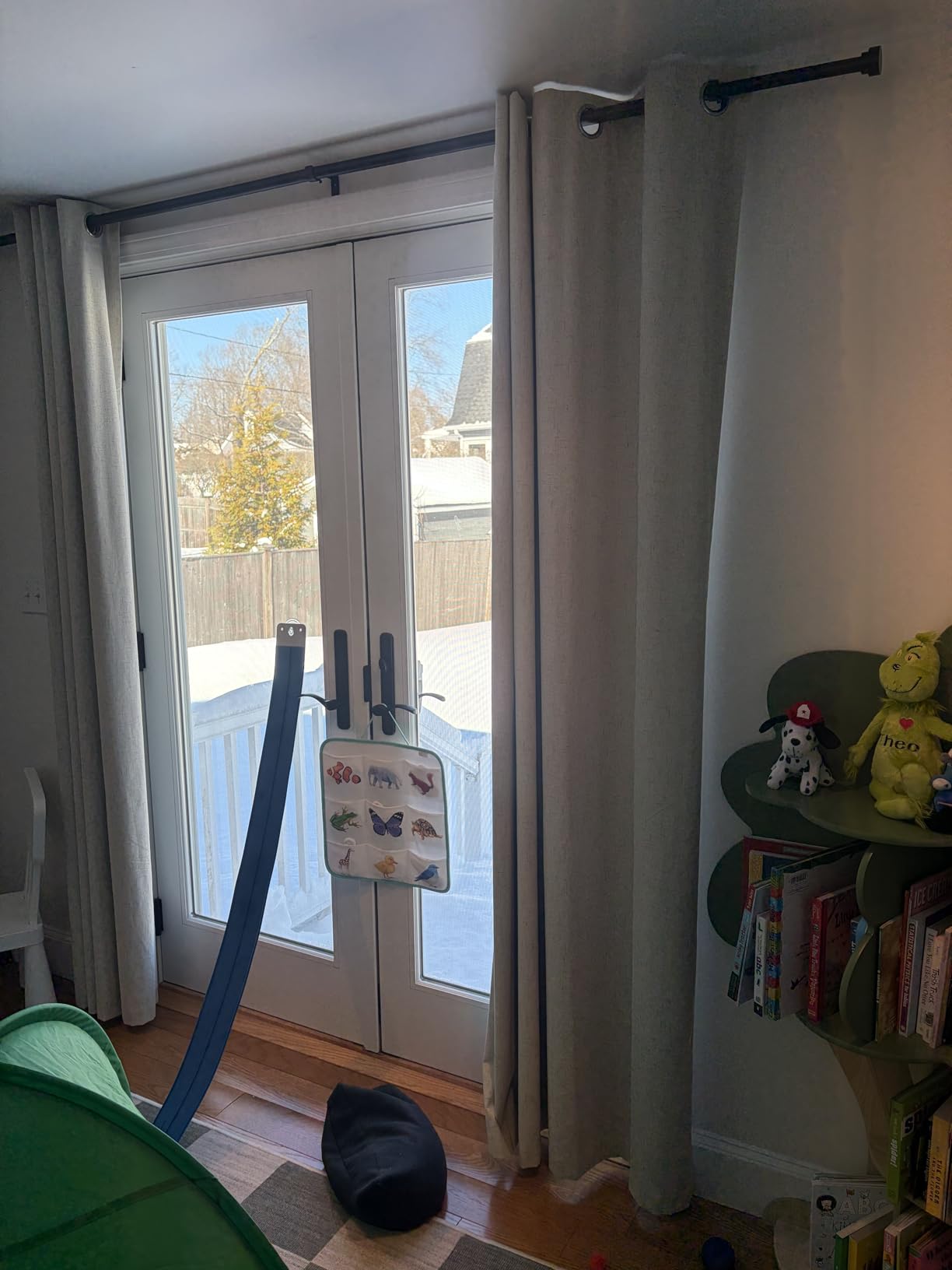 PrinceDeco Natural Linen Curtains 100% Blackout Linen Curtains for Bedroom Full Blackout Curtains 84 Inches Long Living Room Thermal Insulated Light Blocking Curtain Drapes White Backing, 2 Panels customer photo 1