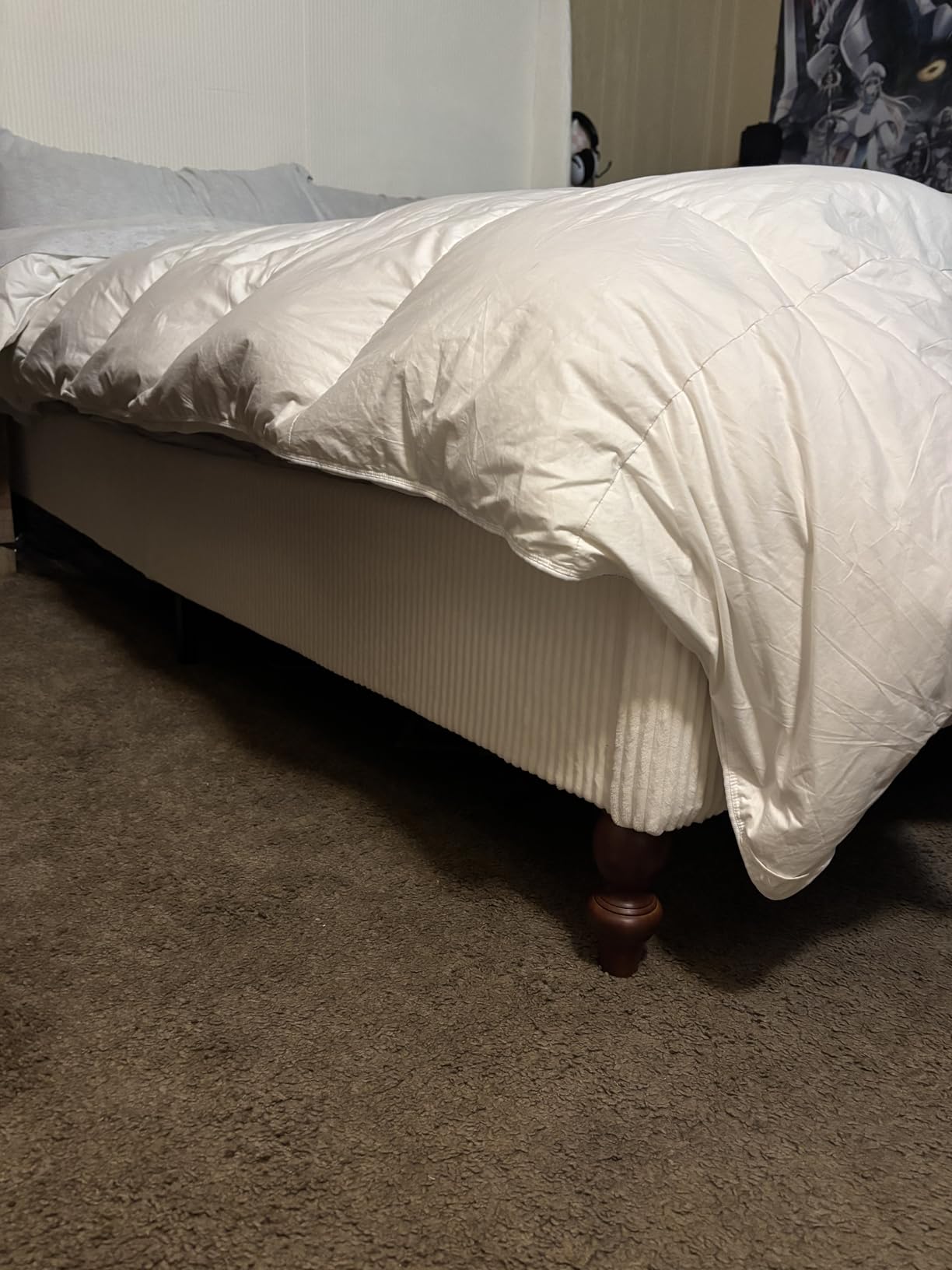 Three Geese Pinch Pleat Waterfowl Feathers Down Comforter King Size Duvet Insert, 1200TC 100% Cotton Fabric, Premium All Seasons White Hotel Warm Comforter with 8 Tabs customer photo 1