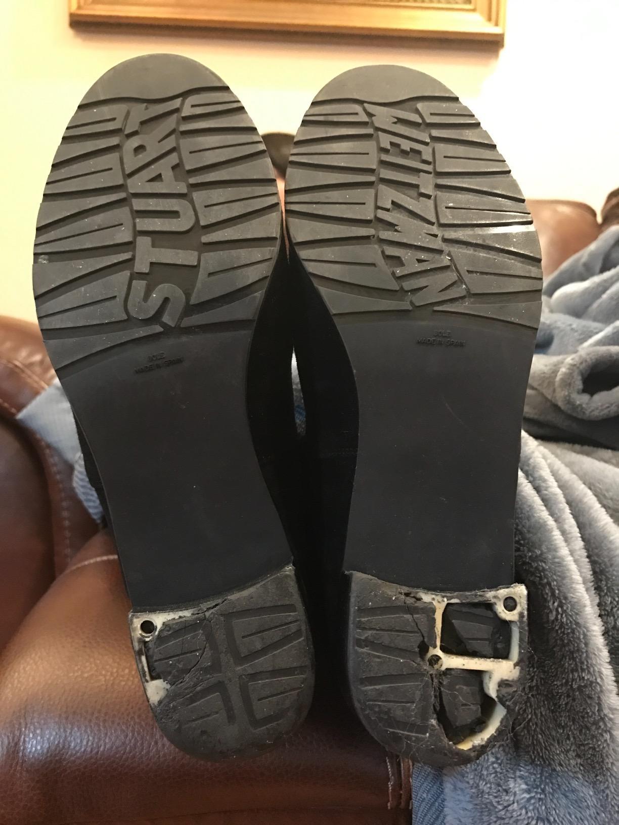 Stuart Weitzman Women's Reserve Stretch Suede Boots customer photo 2