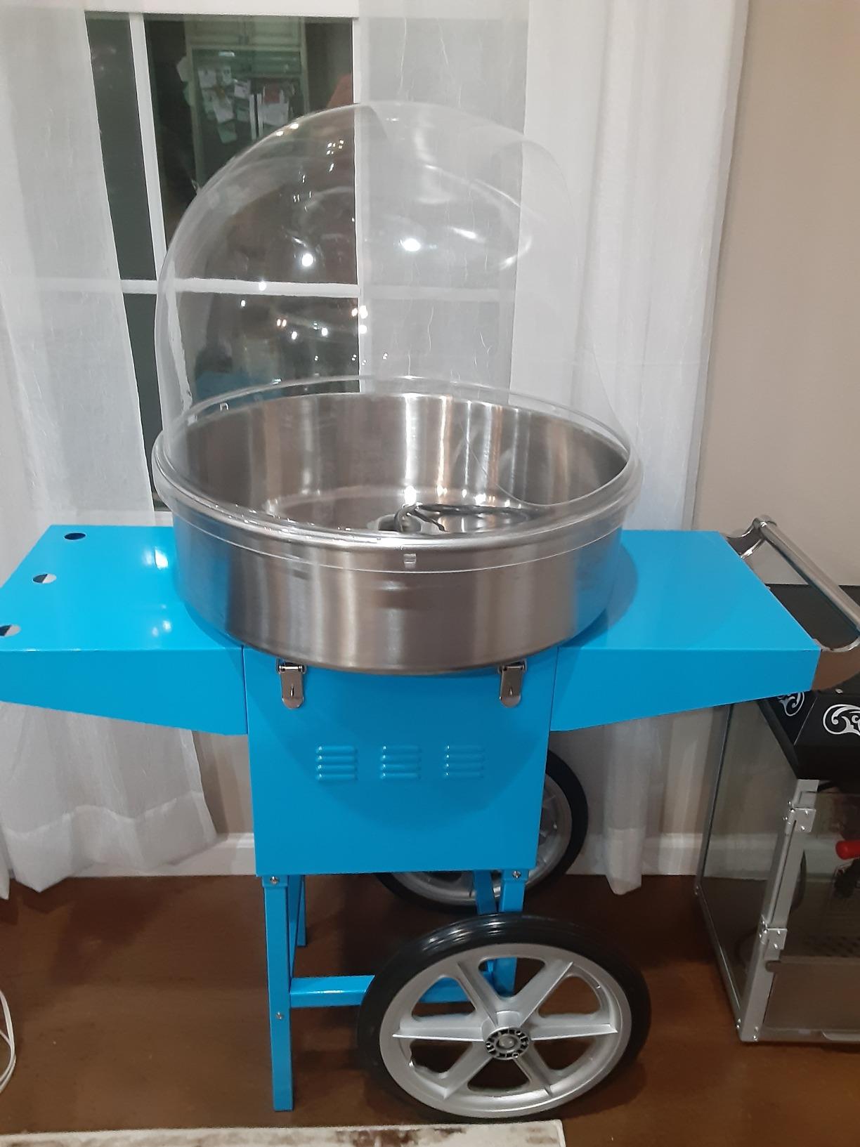 VIVO Pink 1030W Electric Cotton Candy Machine Cart, Mobile Rolling Candy Floss Maker, 20 inch Stainless Steel Bowl, Bubble Shield Cover Sugar Scoop and Drawer, CANDY-KIT-2 customer photo 2