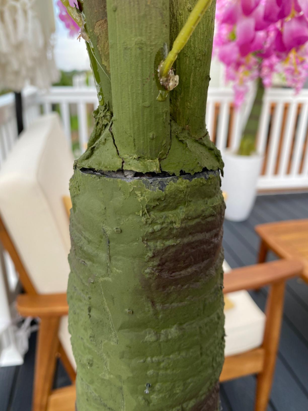 AMERIQUE White Pair Gorgeous & Dense 5 Feet Artificial Silk Wisteria Trees with Flowers customer photo 2