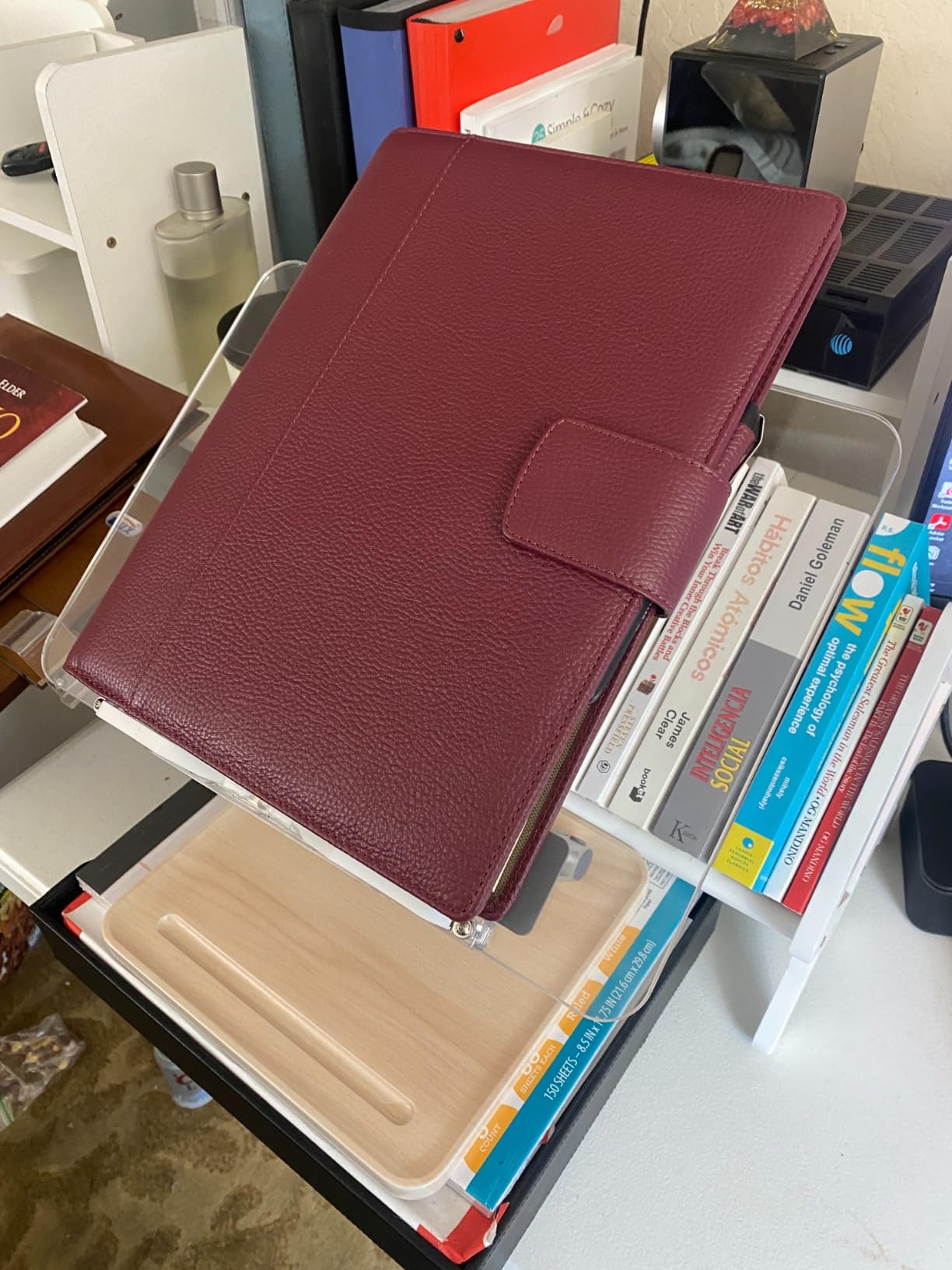 Maruse Italian Leather Executive Padfolio, Folder Organizer with Magnetic Closure and Writing Pad, Handmade in Italy, Rope customer photo 1