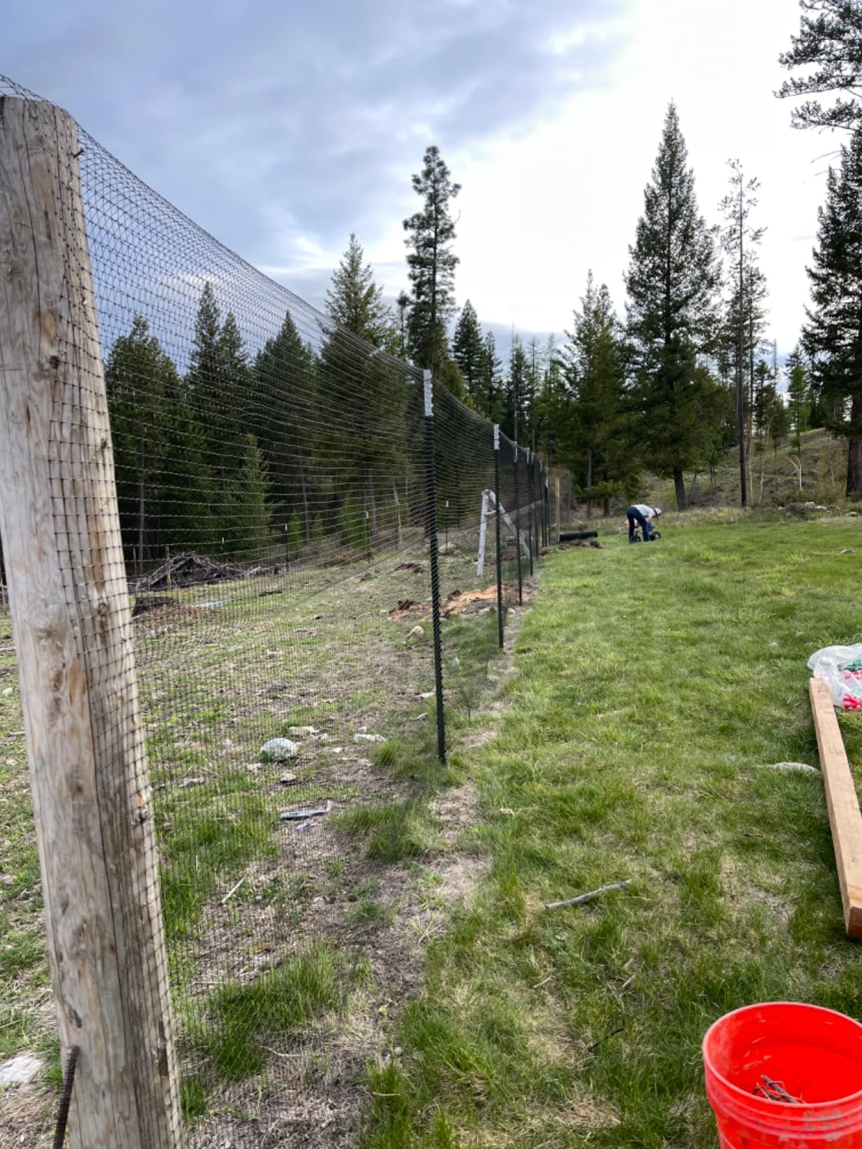 OldMacDonald Deer and Animal Fence Barrier Netting (55gr/sq m.) 7.5' x 100' (2.3m x 30m) (mesh 19x19mm) - Folded for Shipping customer photo 1