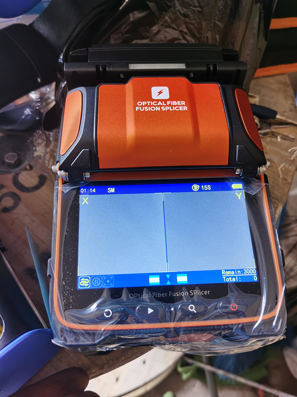 SM&MM Six Motor Core Alignment Fiber Fusion Splicer Automatic FTTH Fiber Optical Welding Splicing 5S Heating 15S (Ai-9) customer photo 1