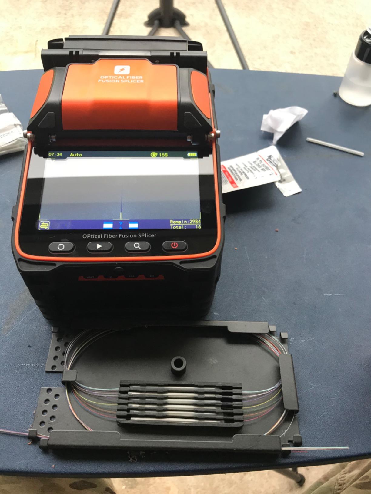 SM&MM Six Motor Core Alignment Fiber Fusion Splicer Automatic FTTH Fiber Optical Welding Splicing 5S Heating 15S (Ai-9) customer photo 2