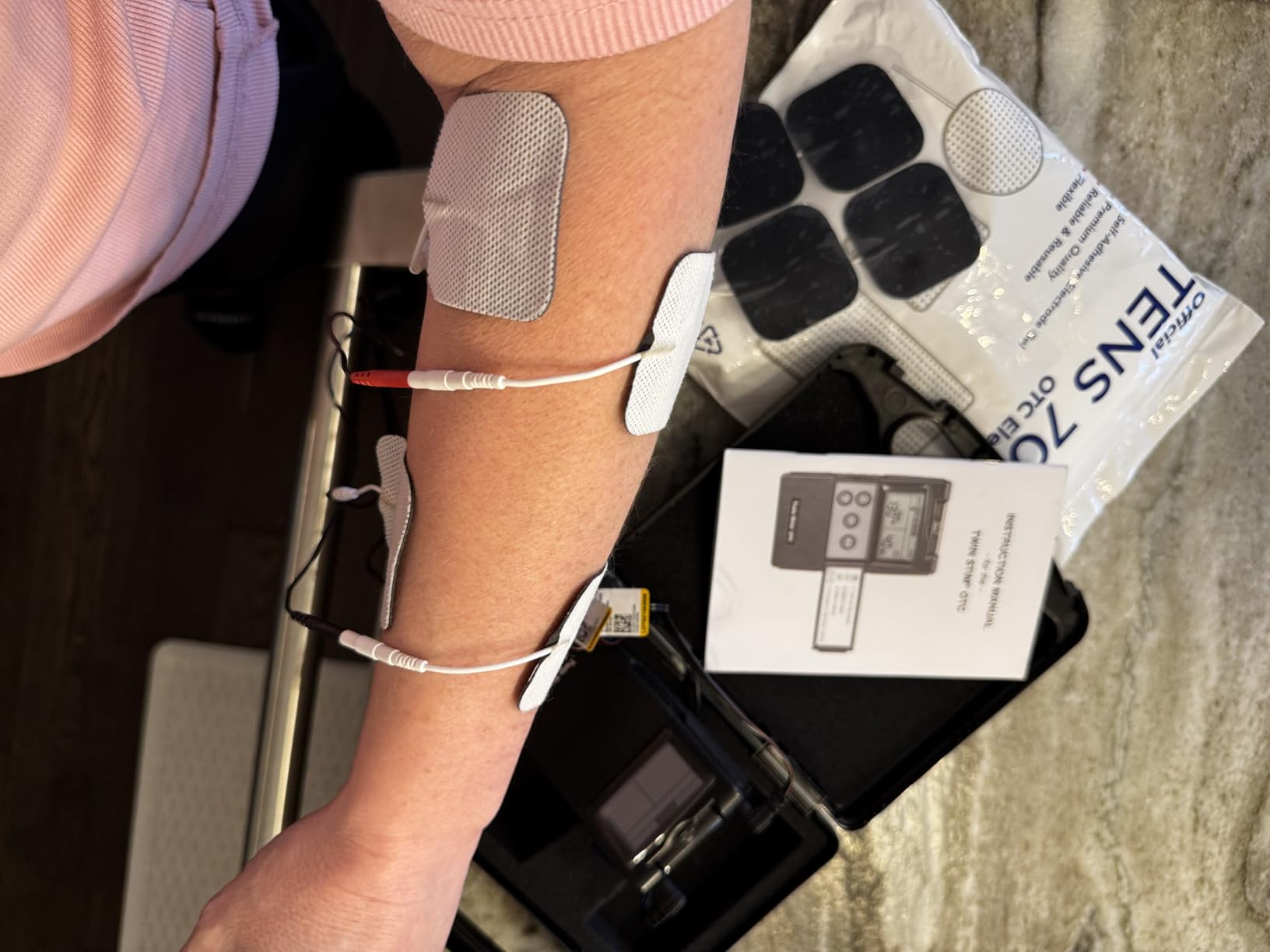 Roscoe Medical TENS Unit and EMS Muscle Stimulator, Twin Stim, OTC TENS Machine for Lower Back Pain Relief, Neck Pain, or Sciatica Relief, Clinical Strength Stim Machine customer photo 2