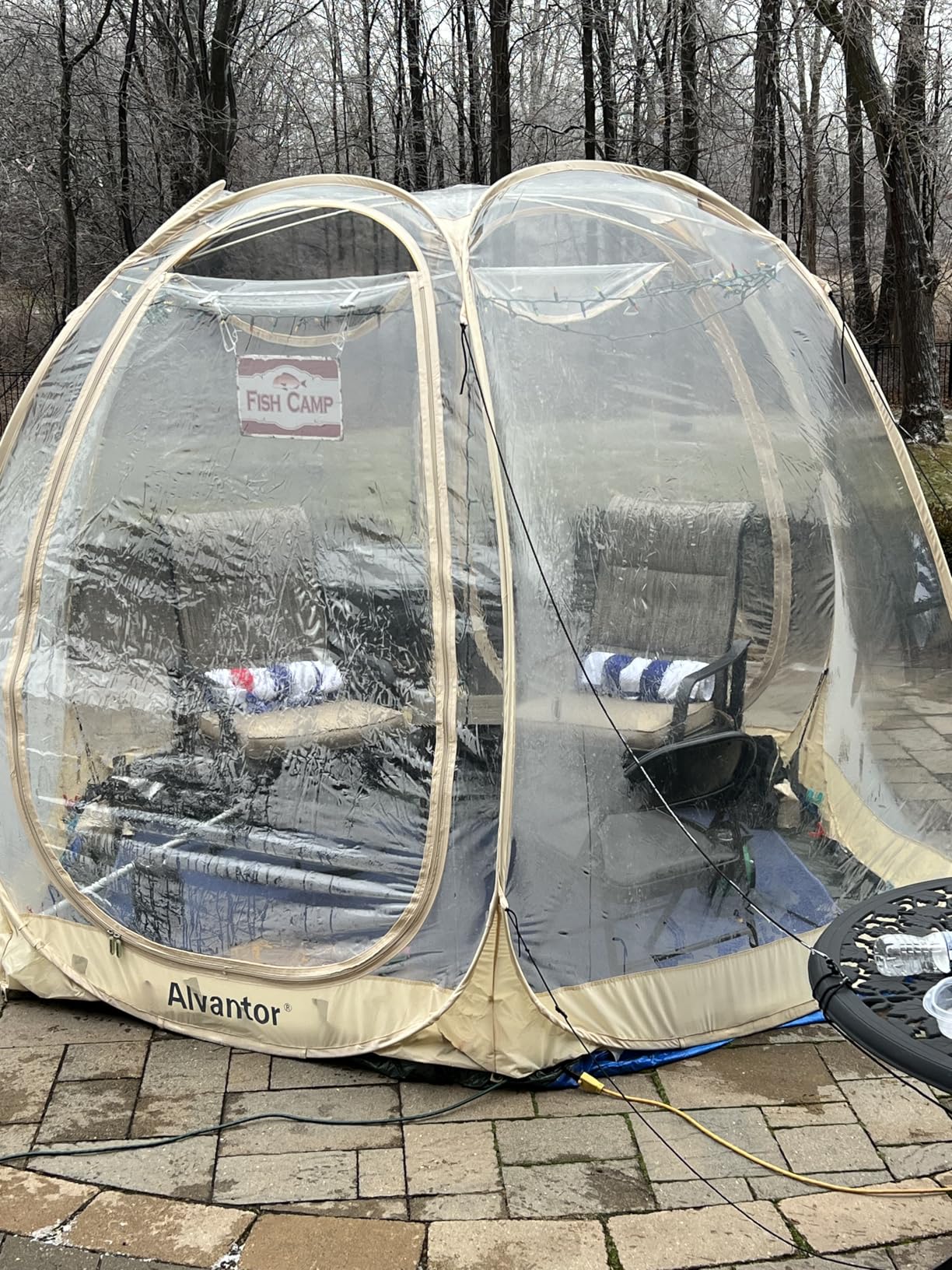 Alvantor Pop Up Bubble Tent - 12' x 12' Instant Igloo Tent - 8-10 Person Screen House for Patios - Large Oversize Weather Proof Pod customer photo 1