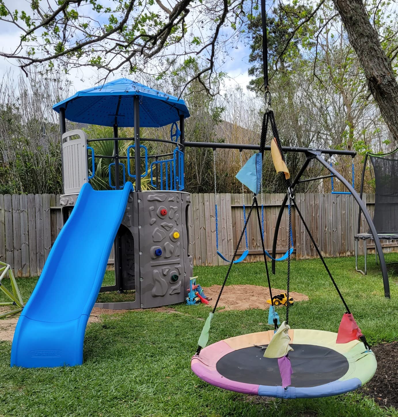 Lifetime 90918 Adventure Tower Playset Swing Set, Blue, Steel and Polyethylene customer photo 2