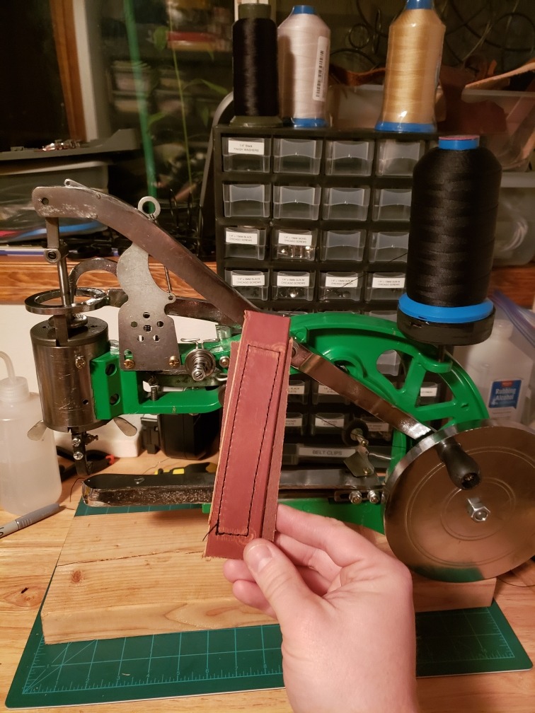 YUEWO Leather Hand Shoe Repair Machine Small Heavy Duty Cobbler Sewing Machine for Manual Sewing Dual Cotton Nylon Line Green customer photo 1