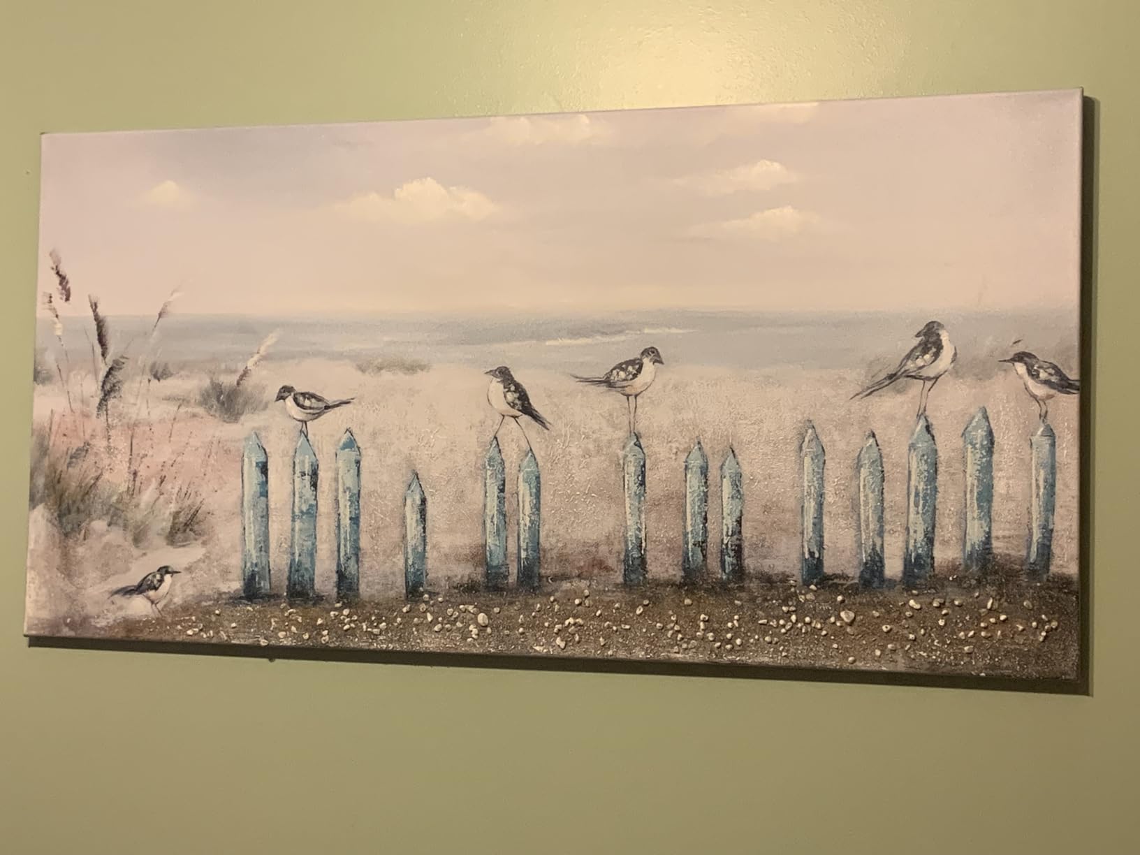 Huge Wall Art for Living Room 100% Hand-Painted Flower Oil Painting On Canvas Gallery Wrapped Floral Plum Blossom Artwork for Bedroom Office Decor One Panel 60x30inch Extra Large customer photo 2