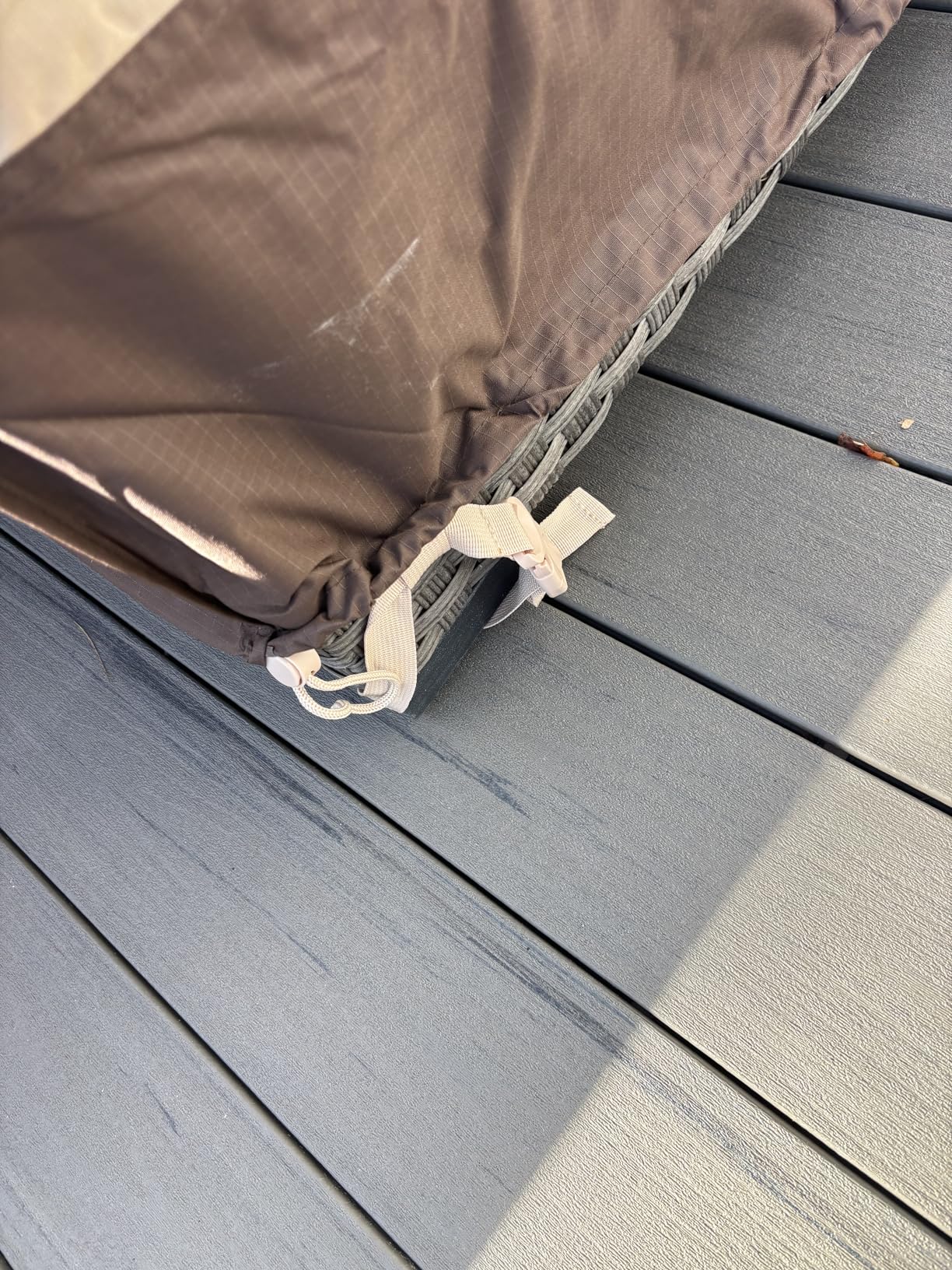 F&J Outdoors Heavy Duty Waterproof UV Resistant I Shape 3Seater Patio Sofa Cover, Grey, 82