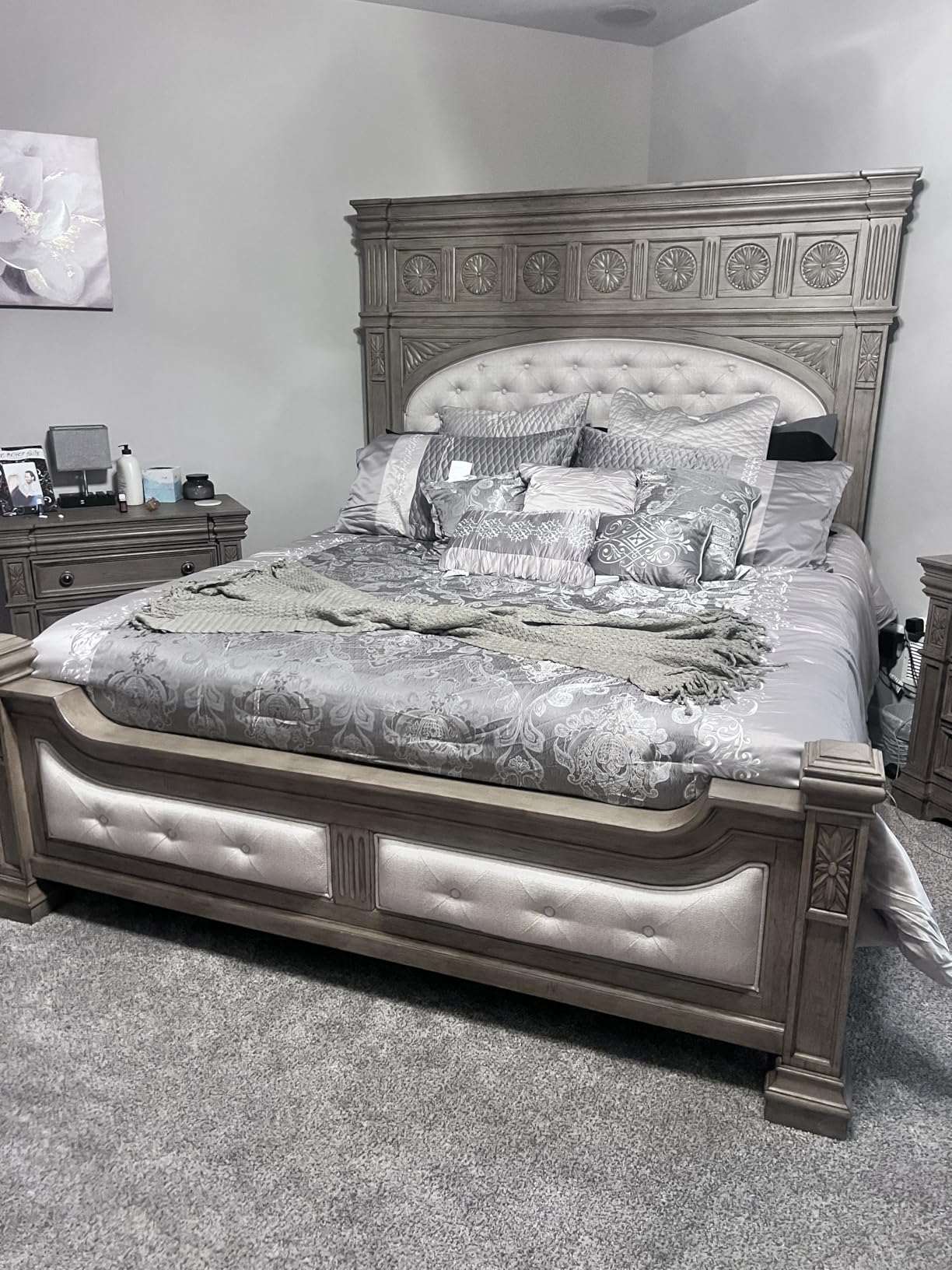 Riverbrook Home Elegant Collection Comforter Set, King, Kacee - Platinum, 12-Piece Set customer photo 2