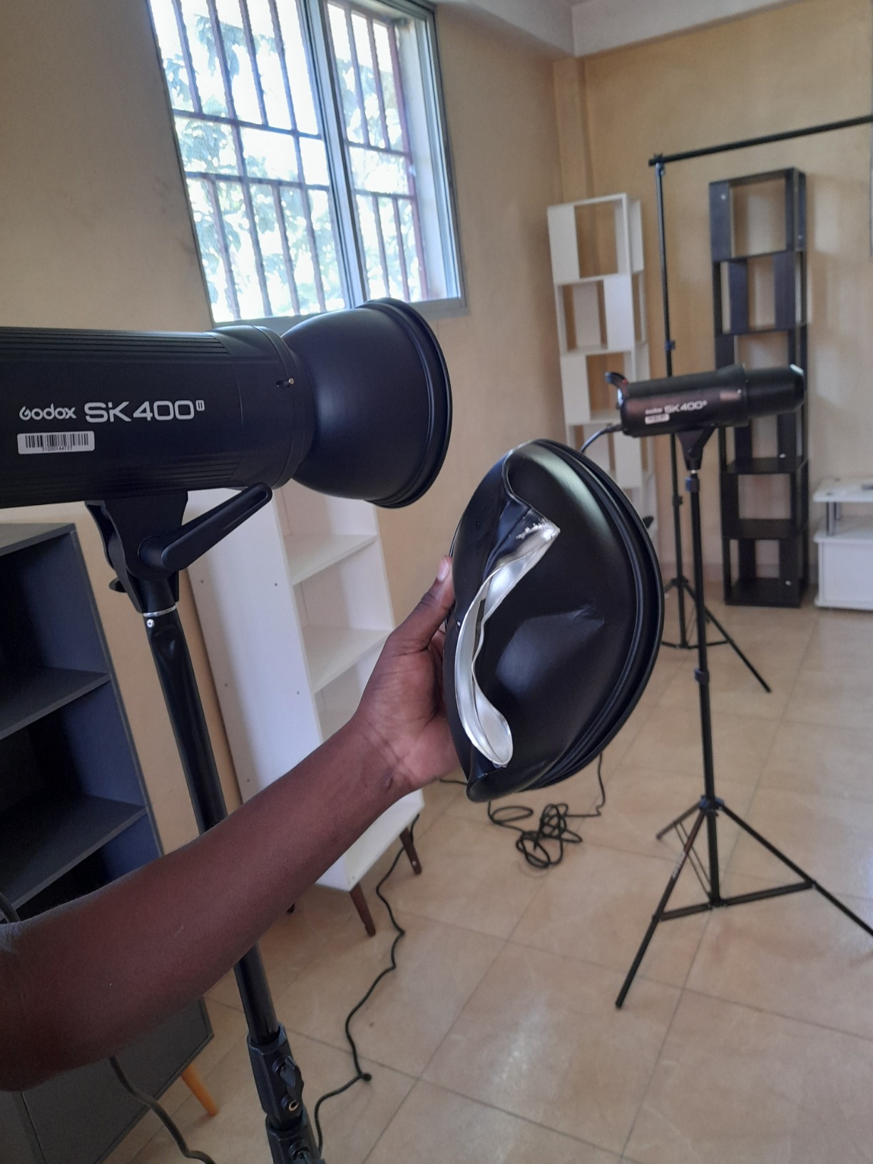 Godox 2 Pack SK400II 800Ws Photo Speedlite Studio Flash Strobe Monolight Bowens Mount Kit for Studio Shooting,Video Location and Portrait Photography with Softbox,Light Stand,Barn Door Kit,Reflector customer photo 2