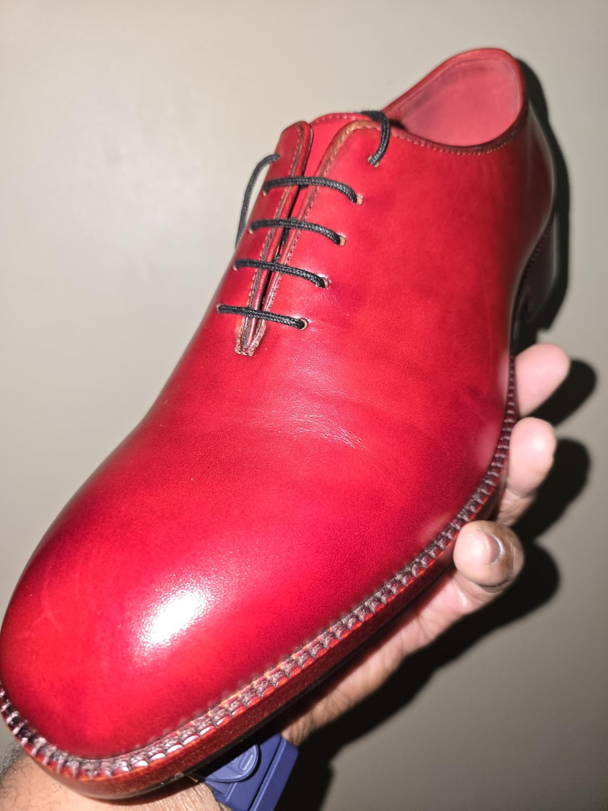 Handcrafted Wholecut Oxford Men's Genuine Leather Lace Up Dress Shoes customer photo 1