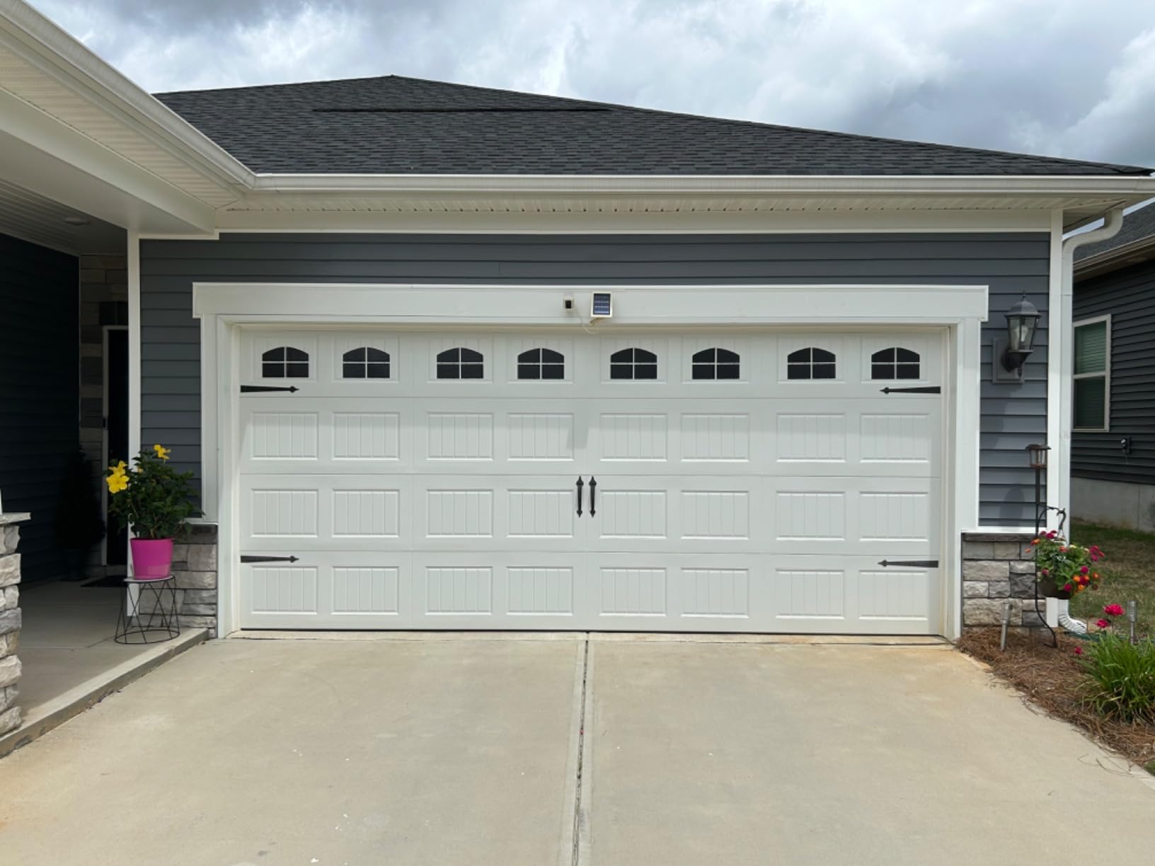 32PCS Strong Magnetic Garage Doors Windows Glossy Faux Window Panels Creates Realistic Look - Fits 2 Garage Car Decorative Hardware - Easy DIY Installation & Won't Fall Off customer photo 1