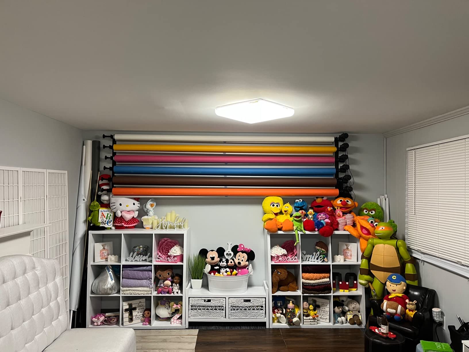 Fotoconic 6 Roller Motorized Electric Wall Ceiling Mount Background Support System with Remote customer photo 1