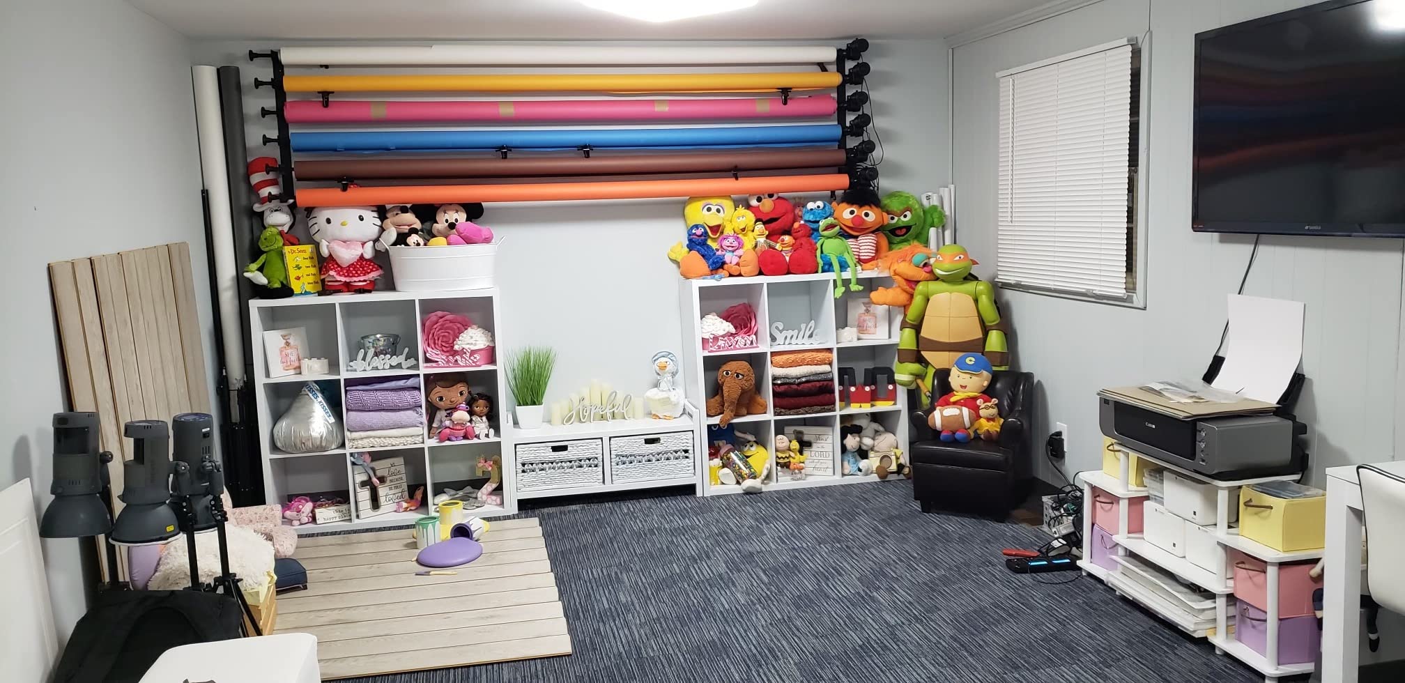 Fotoconic 6 Roller Motorized Electric Wall Ceiling Mount Background Support System with Remote customer photo 2