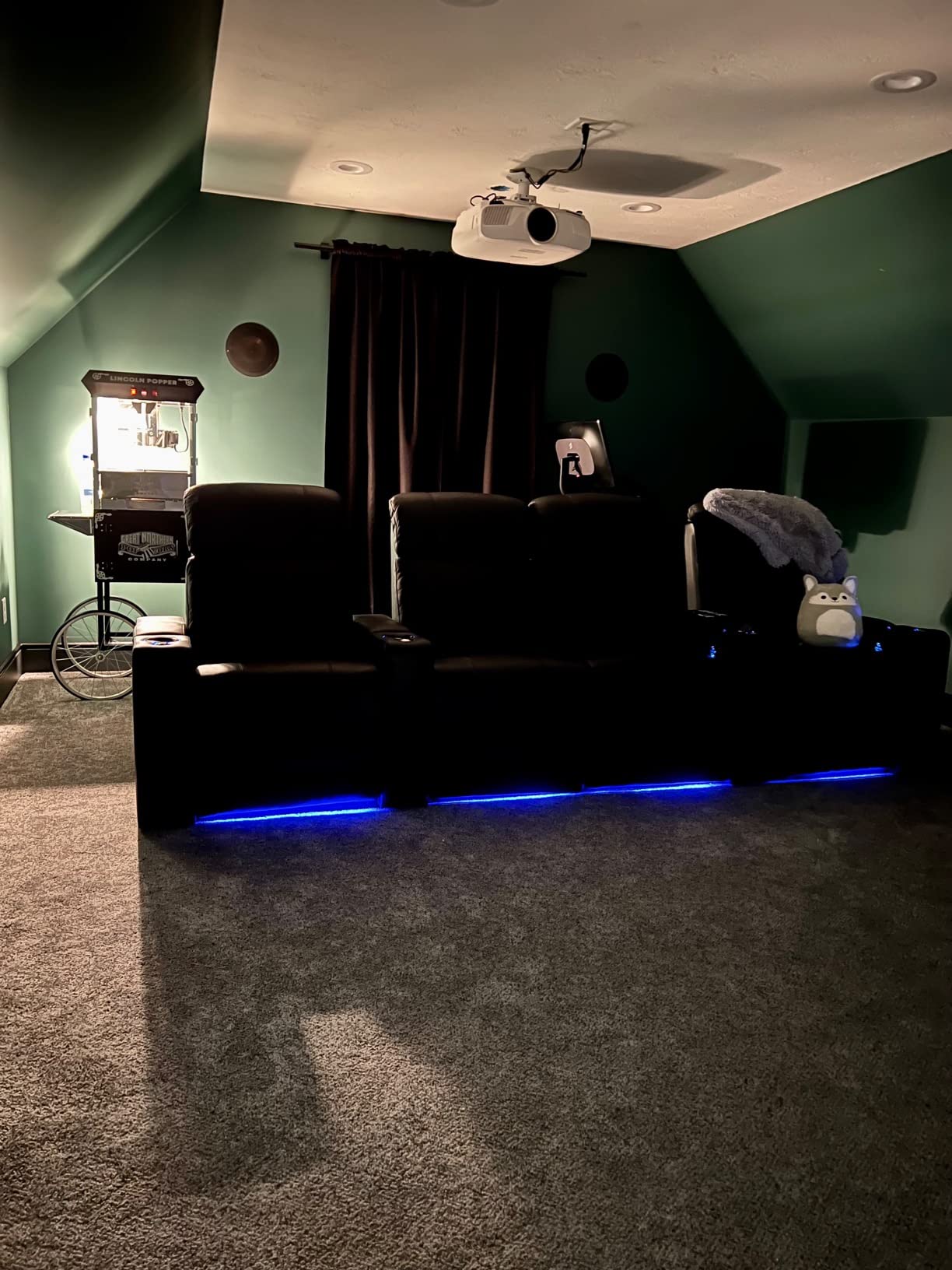 Valencia Piacenza 2025 Power Headrest Home Theater Seat - Premium Italian Leather Recliner with Cooling Gel Memory Foam, Motorized Headrest, USB Charging & LED Lights (Row of 3) customer photo 1