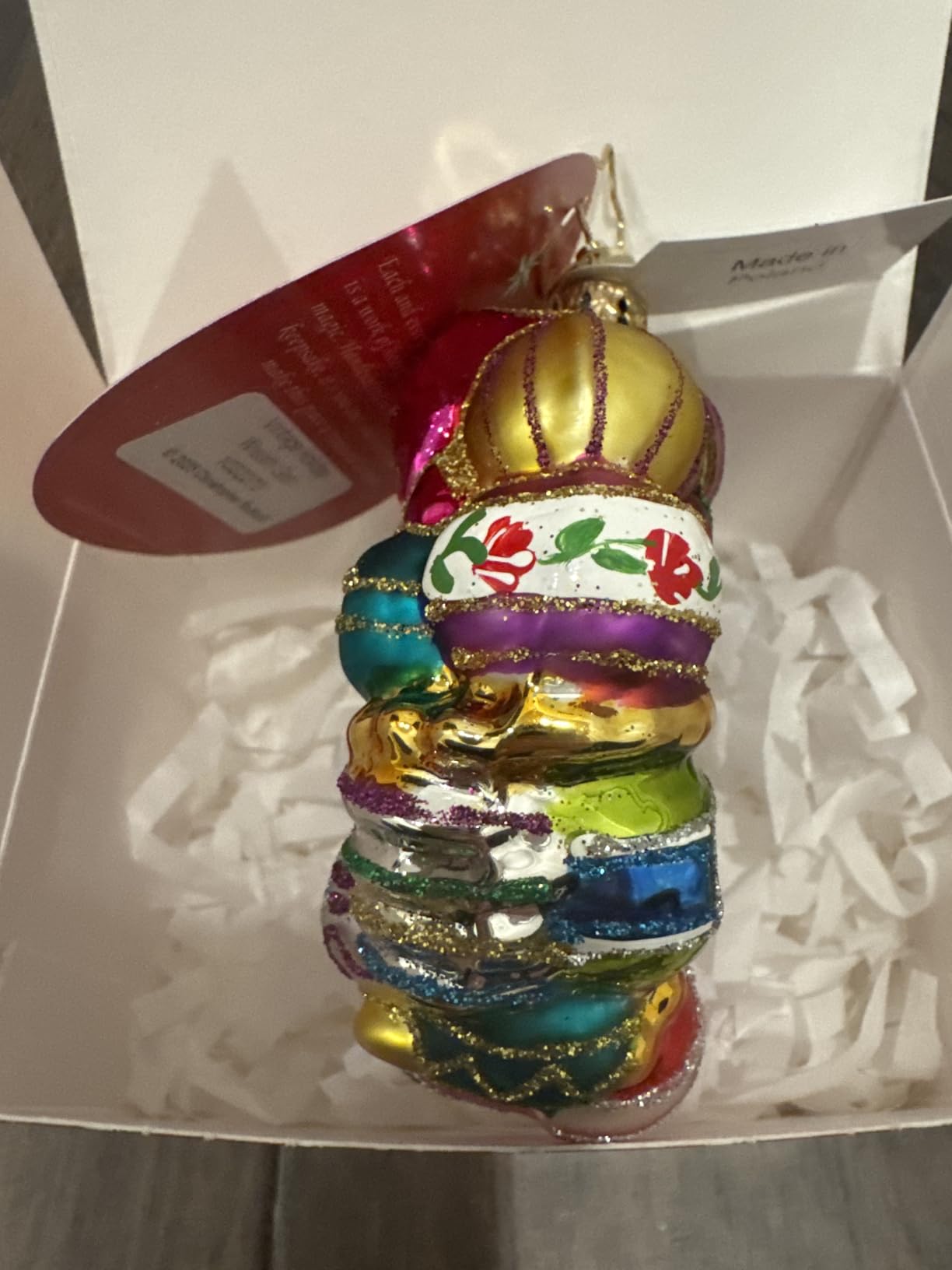 Christopher Radko Hand-Crafted European Glass Christmas Tree Ornament Decoration, Joyful Wreath customer photo 2
