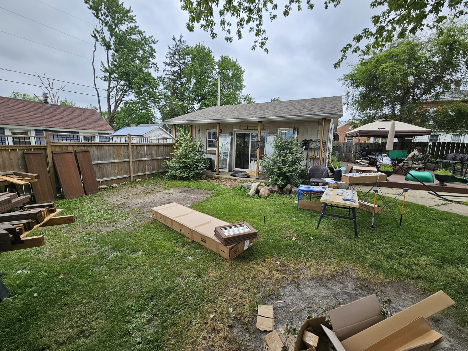 Backyard Discovery Skyfort All Cedar Swing Set, Elevated Covered Wood Roof Clubhouse with Bay Windows, 2 Belt Swings, Web Swing, 10ft Wave Slide, 5 ft Tube Slide, Covered Picnic Table, 5 ft Rock Wall customer photo 2