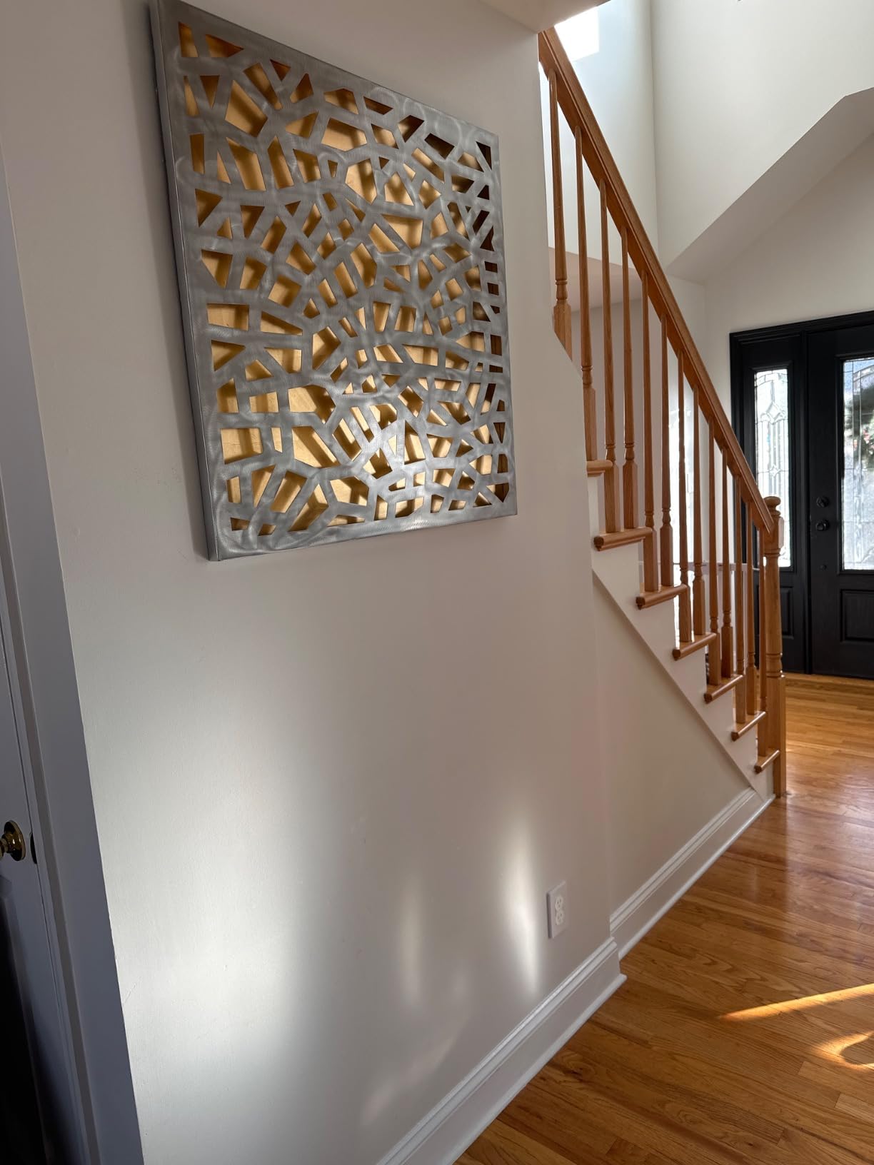 Empire Art Direct Gold Enigma Polished Steel Sculpture Abstract Wall Art with Gold Leaf, Ready to Hang customer photo 2