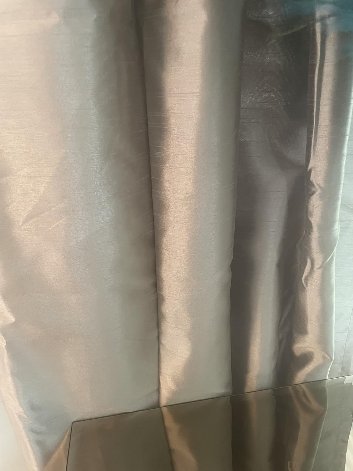 Elrene Home Fashions Colette Faux-Silk Blackout Window Curtain, 52 in x 108 in (1 Panel), Ivory customer photo 1