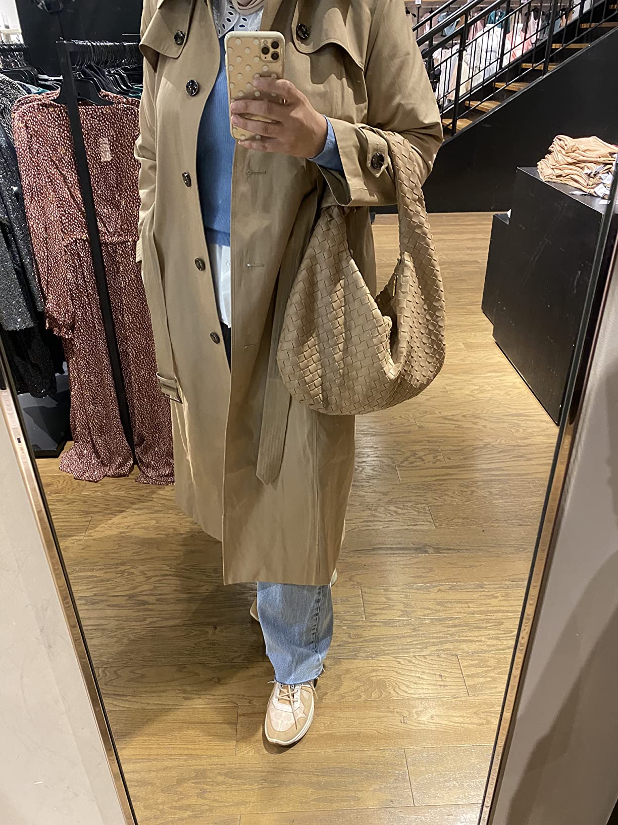 LONDON FOG womens Single Breasted Long Trench Coat With Epaulettes and Belt customer photo 1