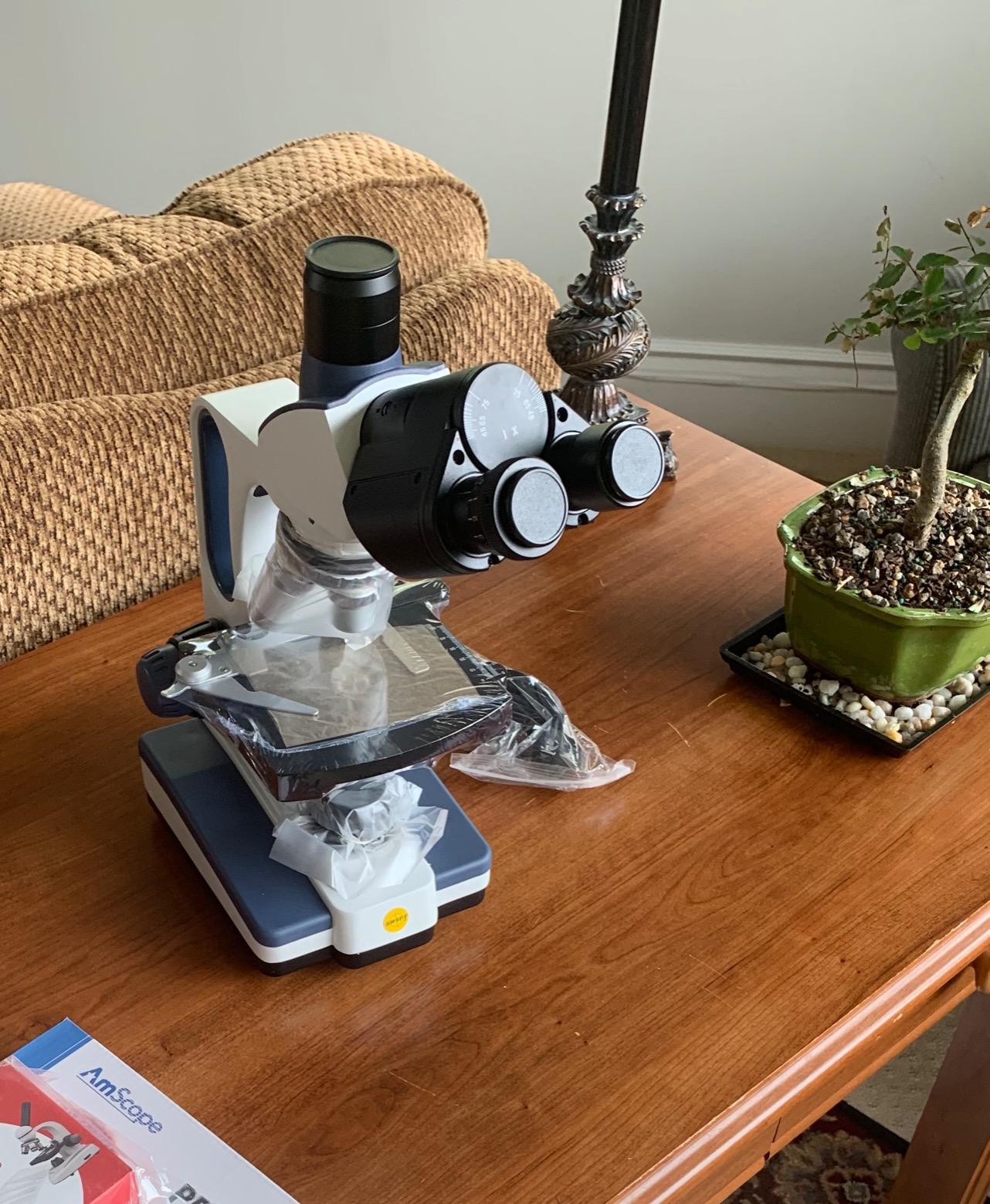 SWIFT Trinocular Compound Microscope SW350T, 40X-2500X Magnification, Siedentopf Head, Research-Grade, Two-Layer Mechanical Stage, 1.3mp Camera and Software Windows and Mac Compatible customer photo 1