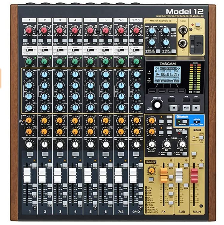 Tascam Model 12 All-in-One 12-track Digital Multitrack Mixing and Recording Studio, Mixer, USB Audio Interface and DAW Controller customer photo 1