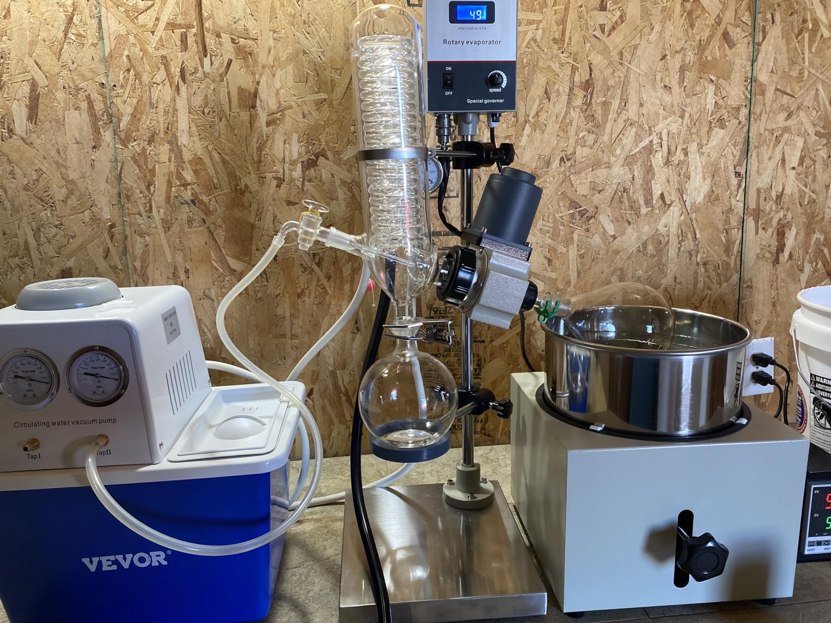 TECHTONGDA 2L Rotary Evaporator, 110V Lab Manual Lifting Rotavap with Digital Screen, 0-120rpm Speed, Lab Evaporator customer photo 1