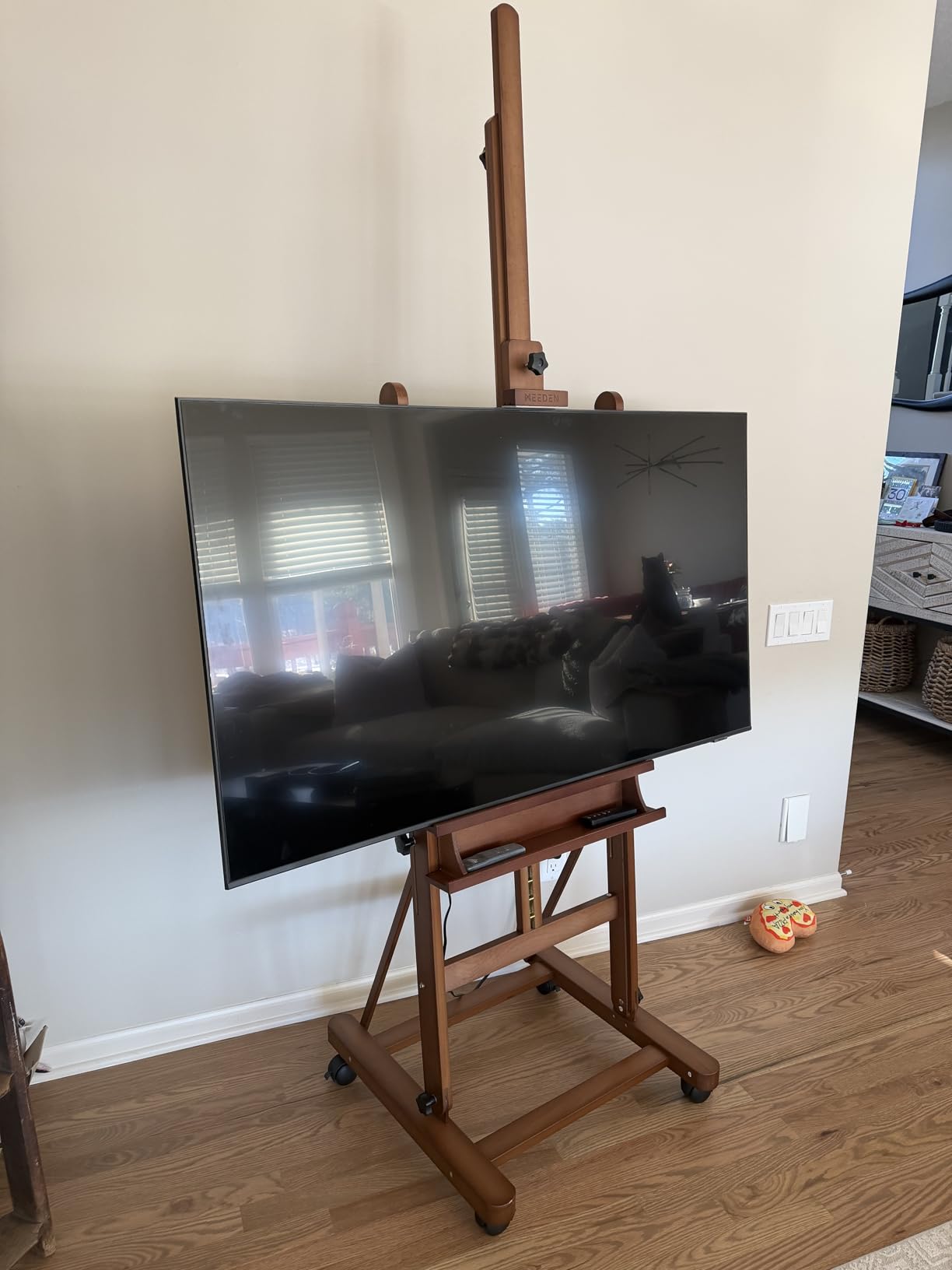 MEEDEN Easel Stand for Painting and Display, Adjustable H Frame Floor Art Easel for Drawing, Heavy Duty Beech Wood Hold Canvas up to 146