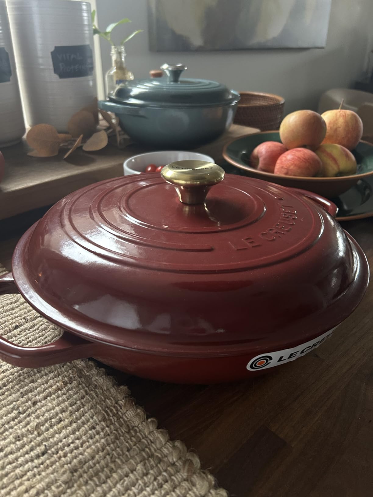 Le Creuset Enameled Cast Iron Signature Braiser, 5 qt., Cerise customer photo 1