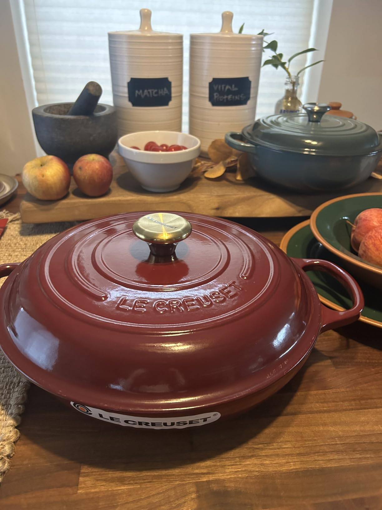 Le Creuset Enameled Cast Iron Signature Braiser, 5 qt., Cerise customer photo 2