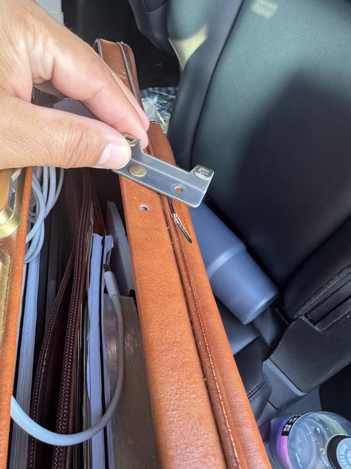 Banuce Vintage Leather Briefcase for Men 15.6 Inch Legal Attorney Lawyer Briefcase Doctor Bag for Work Business with Lock customer photo 1