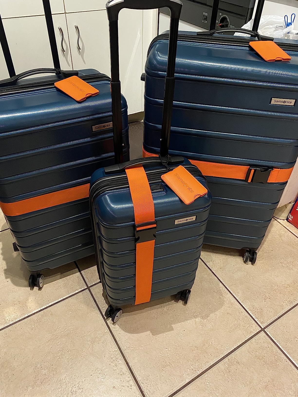 Samsonite Omni 2 Hardside 3 Piece Set - Includes Global Carry-On, Medium, & Large Checked Suitcases - Midnight Black customer photo 2