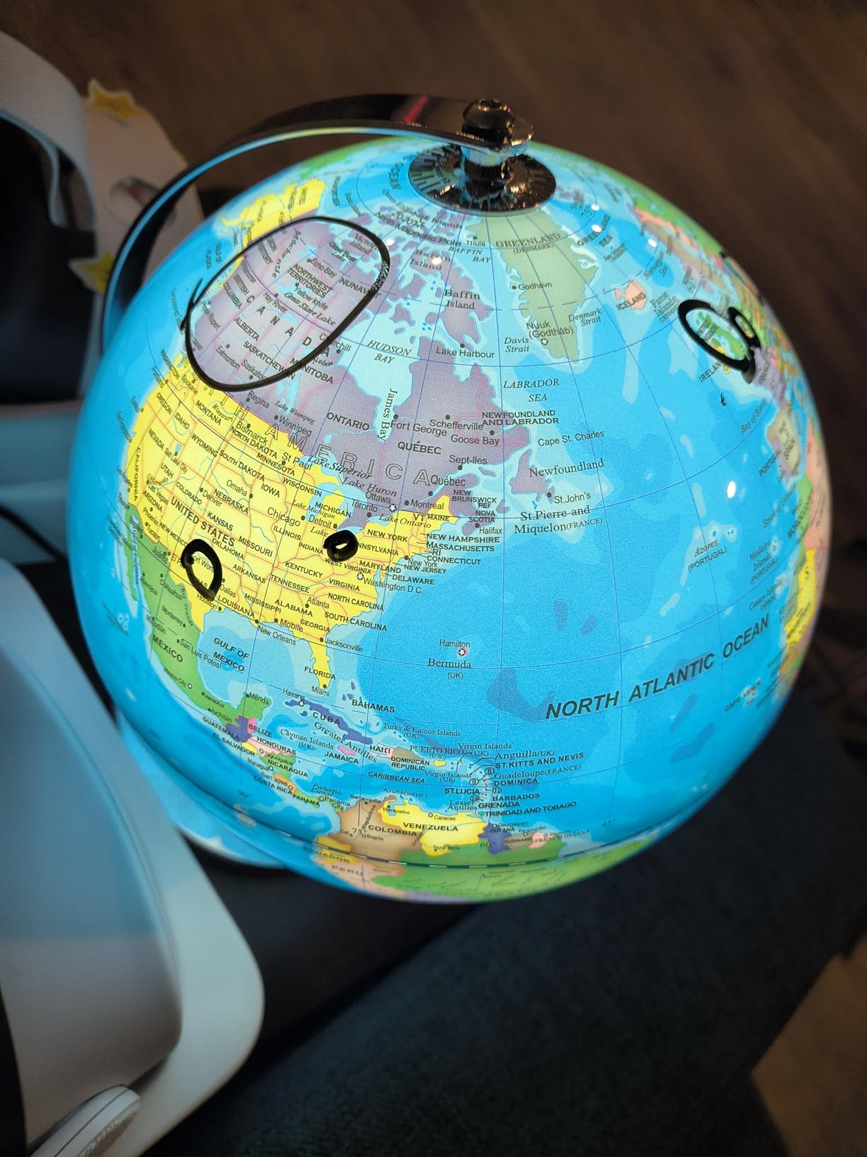 6 in1 Illuminated Large World Globe for Kids & Adults All Ages High Clear Map 12inch, Illuminates Educational Interactive STEM Toy, Light Up Kids Globe Lamp,Gifts For Boys And Girls customer photo 1
