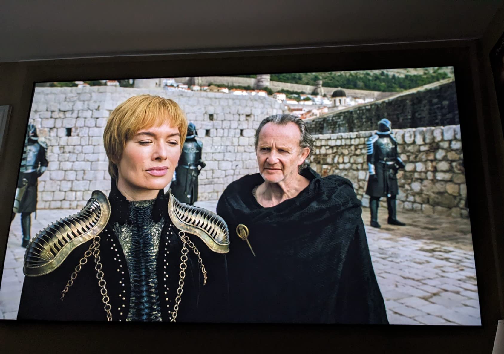 Akia Screens CLR ALR Projector Screen 103 inch 16:9 4K UST Ultra Short Throw Projection, Brighter Image, Ceiling Ambient Light Rejecting, Edge Free Fixed Frame Movie Screen Indoor AK-NB103H-CLR3 customer photo 1