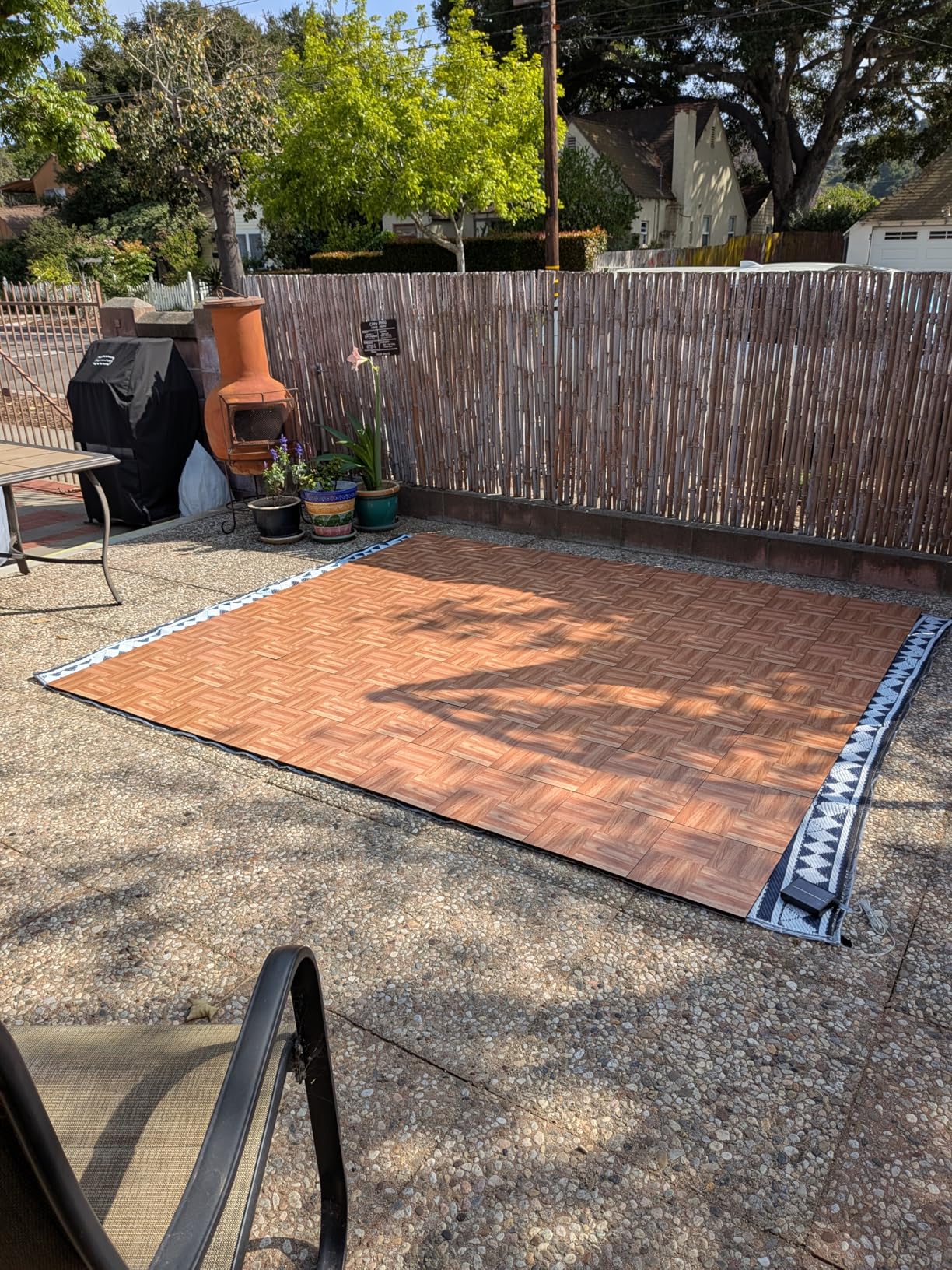 VersaStep by FlooringInc 12 x 12 Inch Interlocking Dance Floor Tiles, Portable Vinyl Dance Floor for Home Practice, 3/8 Inch Thick Snap Together Tap and Ballet Flooring, Beachwood, 9 Tiles, 9 Sq Ft customer photo 1