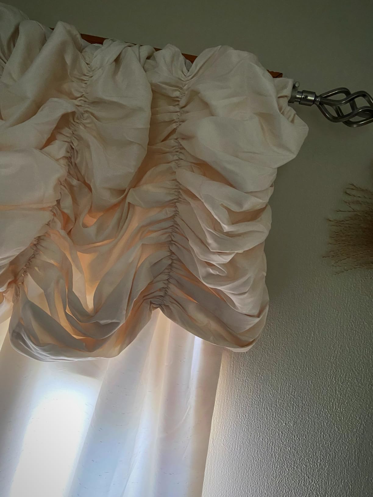 HPD Half Price Drapes Ruched Faux Dupioni Silk Curtains for Living Room 50 X 84 (1 Panel), PDCH-KBS8-84-RU, Flax Gold customer photo 2