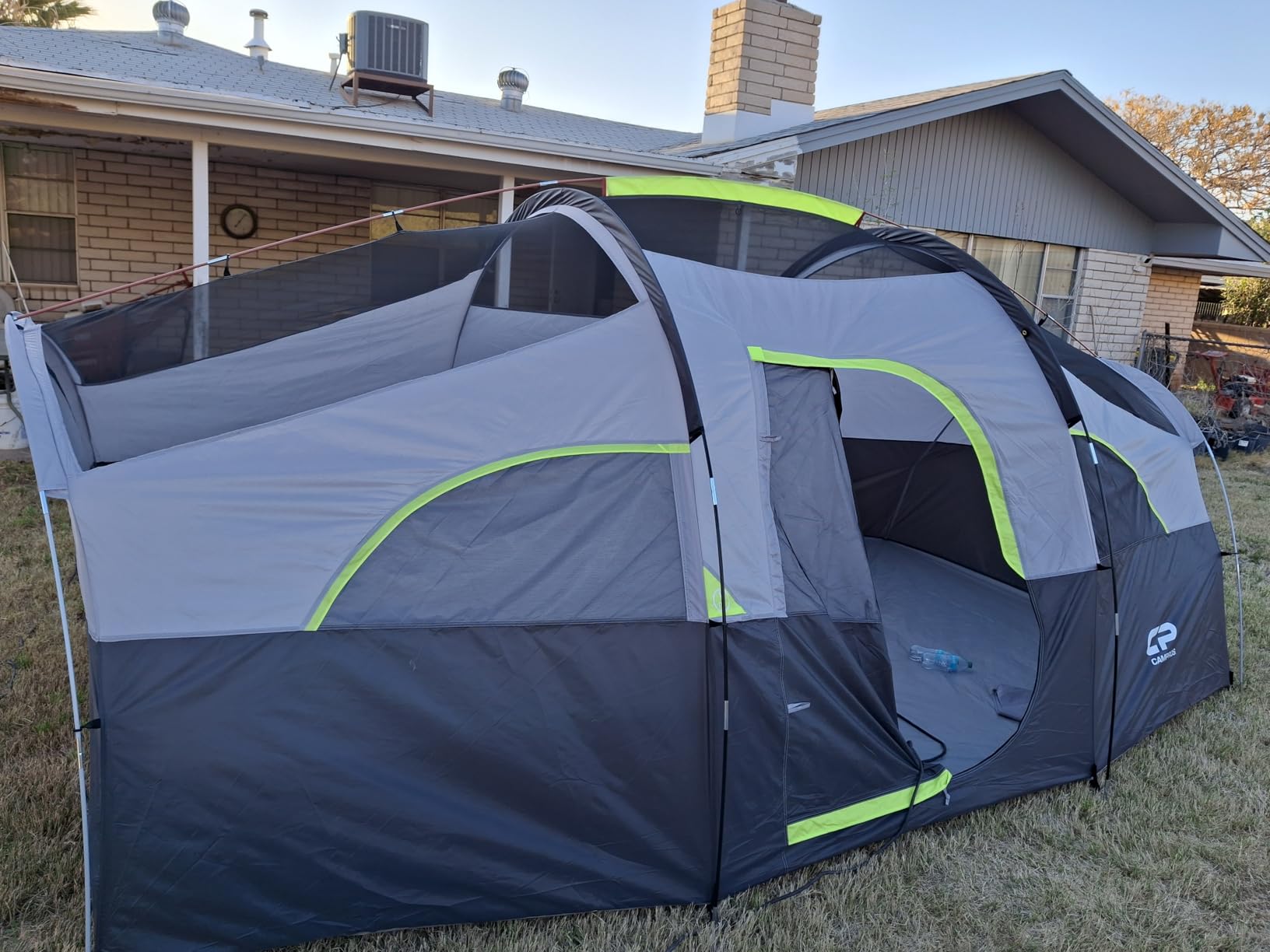 CAMPROS CP Tent 8 Person Camping Tents, Weather Resistant Family Tent, 5 Large Mesh Windows, Double Layer, Divided Curtain for Separated Room, Portable with Carry Bag customer photo 2