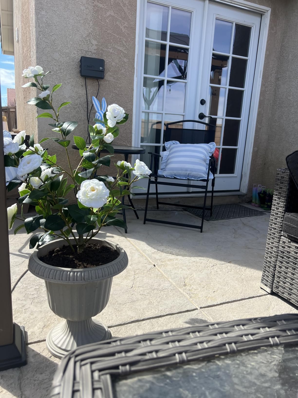 Southern Patio 2 Pack Utopian Urn Planter, Large 14 Inch Outdoor Pot, Lightweight Garden, Entryway, or Walkway Accessory with UV-Coated Finish, Stone customer photo 1