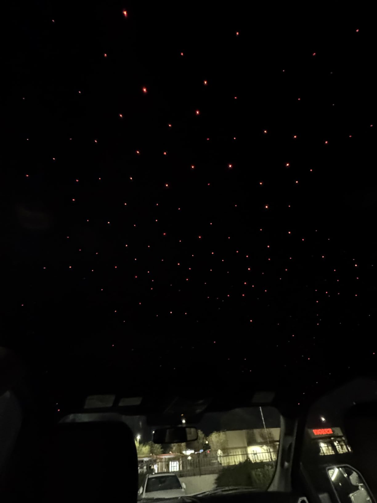 AZIMOM 10W RGBW Twinkle 450pcs Fiber Optic Starlight Lights with Meteor Shooting Star Kits Sound Activated 0.03in 9.8ft Fiber Strands Car Home Ceiling Roof Decor customer photo 1