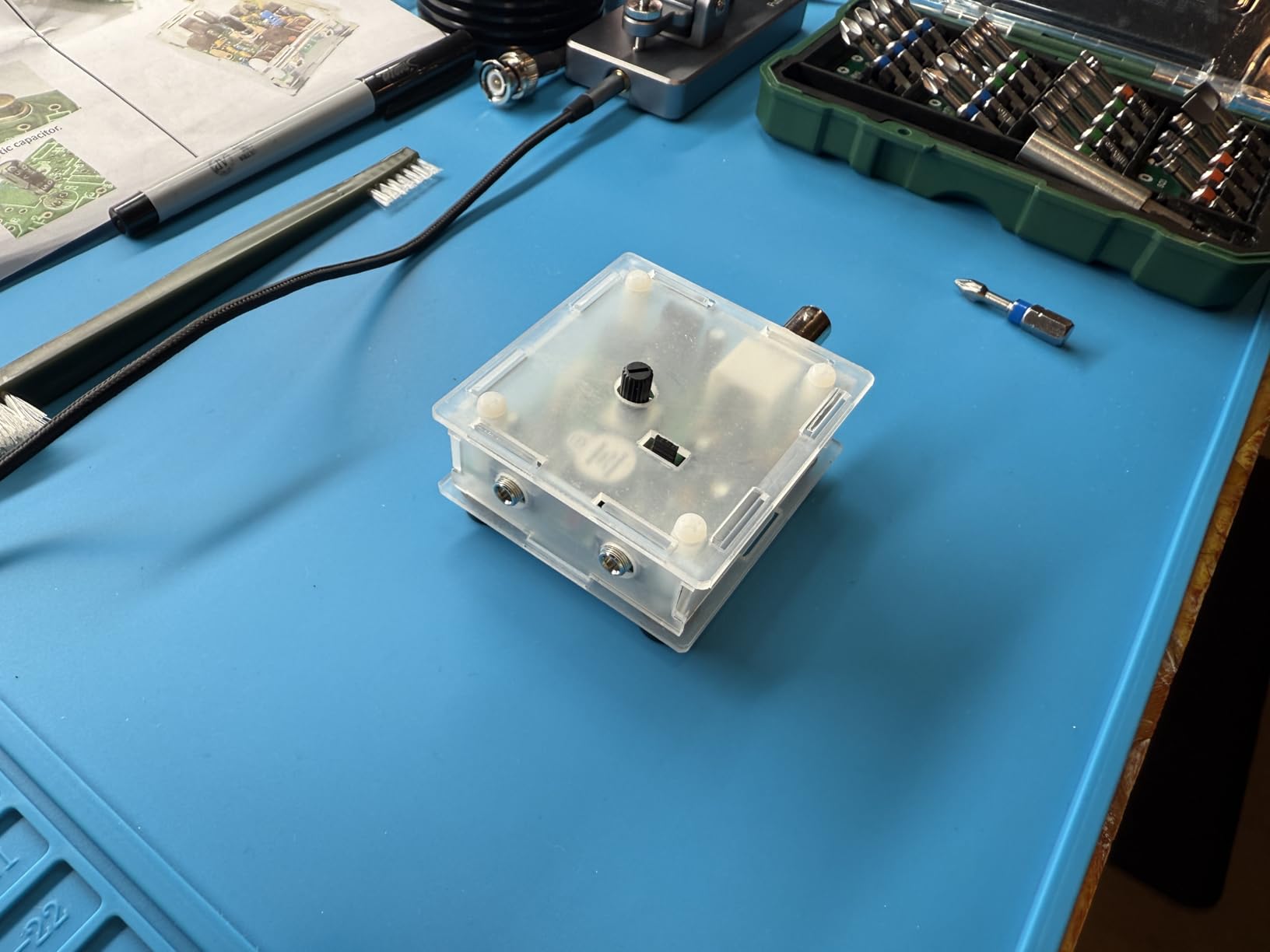 S-Pixie CW QRP Ham Amateur Shortwave Radio Transceiver 7.023 7.050 Mhz DIY Kits with Transparent Acrylic Shell customer photo 1