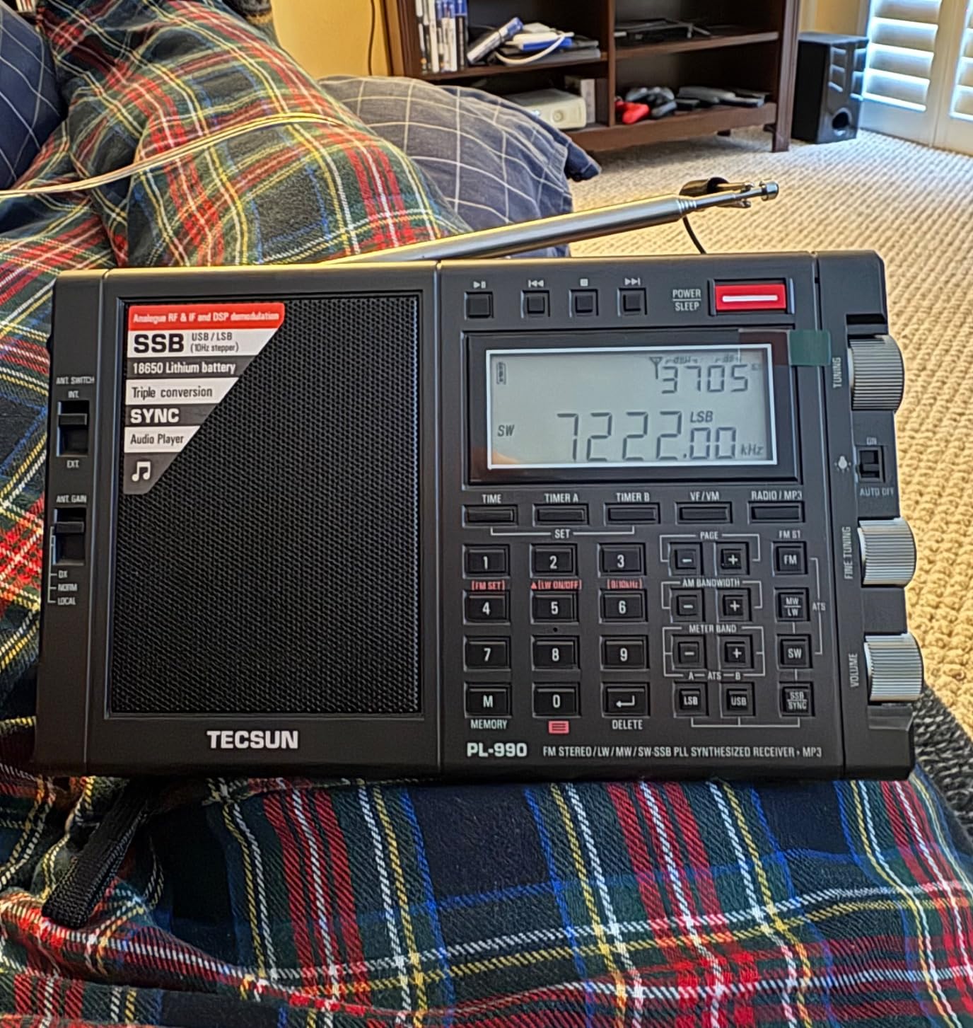 Tecsun PL990 Digital Worldband AM/FM Shortwave Longwave Radio with Single Side Band Reception & MP3 Player, Matte Black customer photo 1