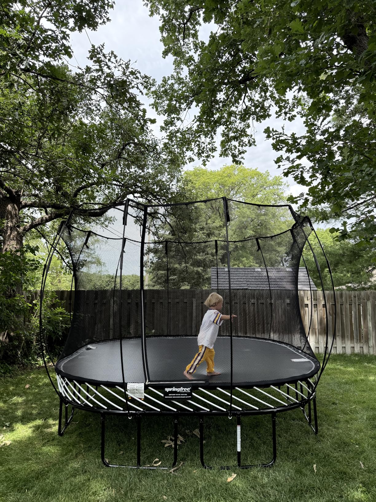 Springfree Square Backyard Trampoline with Enclosure & Hidden Frame customer photo 1