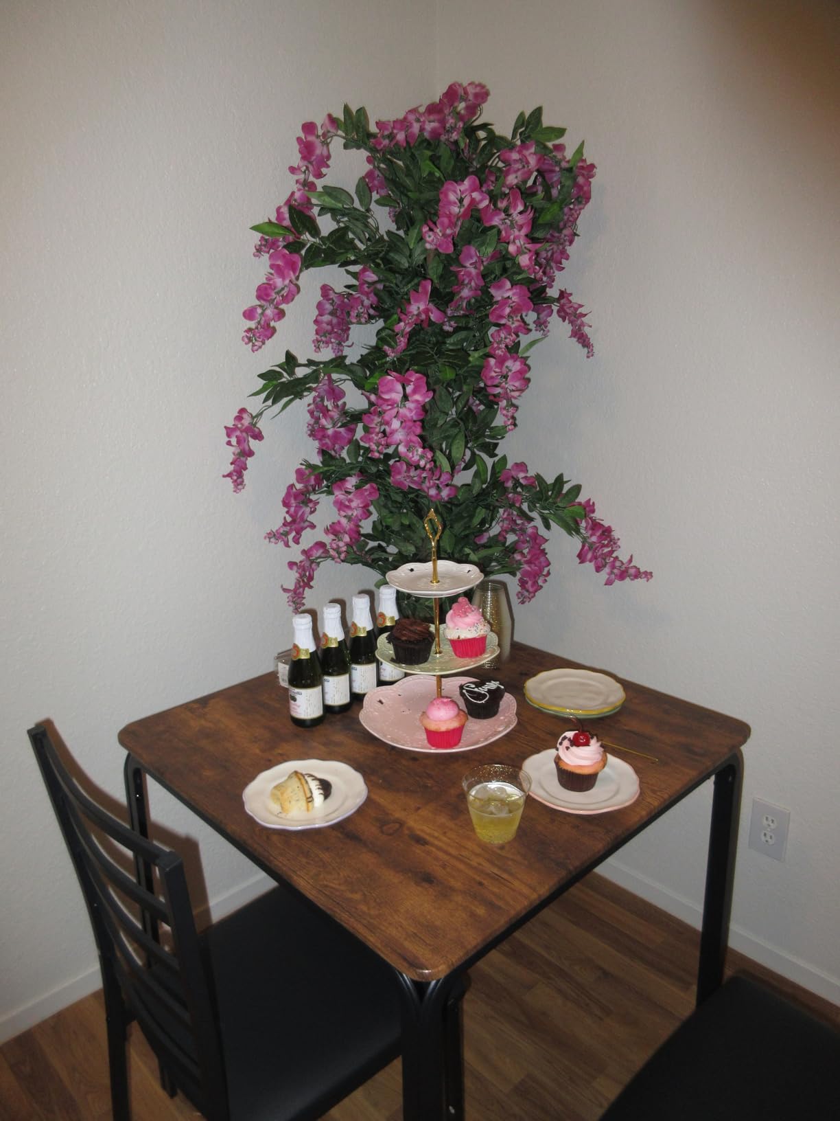 FANTASK 6FT Artificial Fake Tree, Wisteria Tree in Nursery Pot for Home Office Living Room customer photo 1